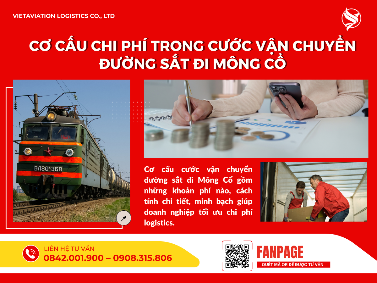 Cơ cấu chi phí trong cước vận chuyển đường sắt đi Mông Cổ