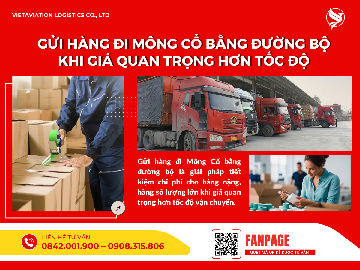 Gửi hàng đi Mông Cổ bằng đường bộ khi giá quan trọng hơn tốc độ