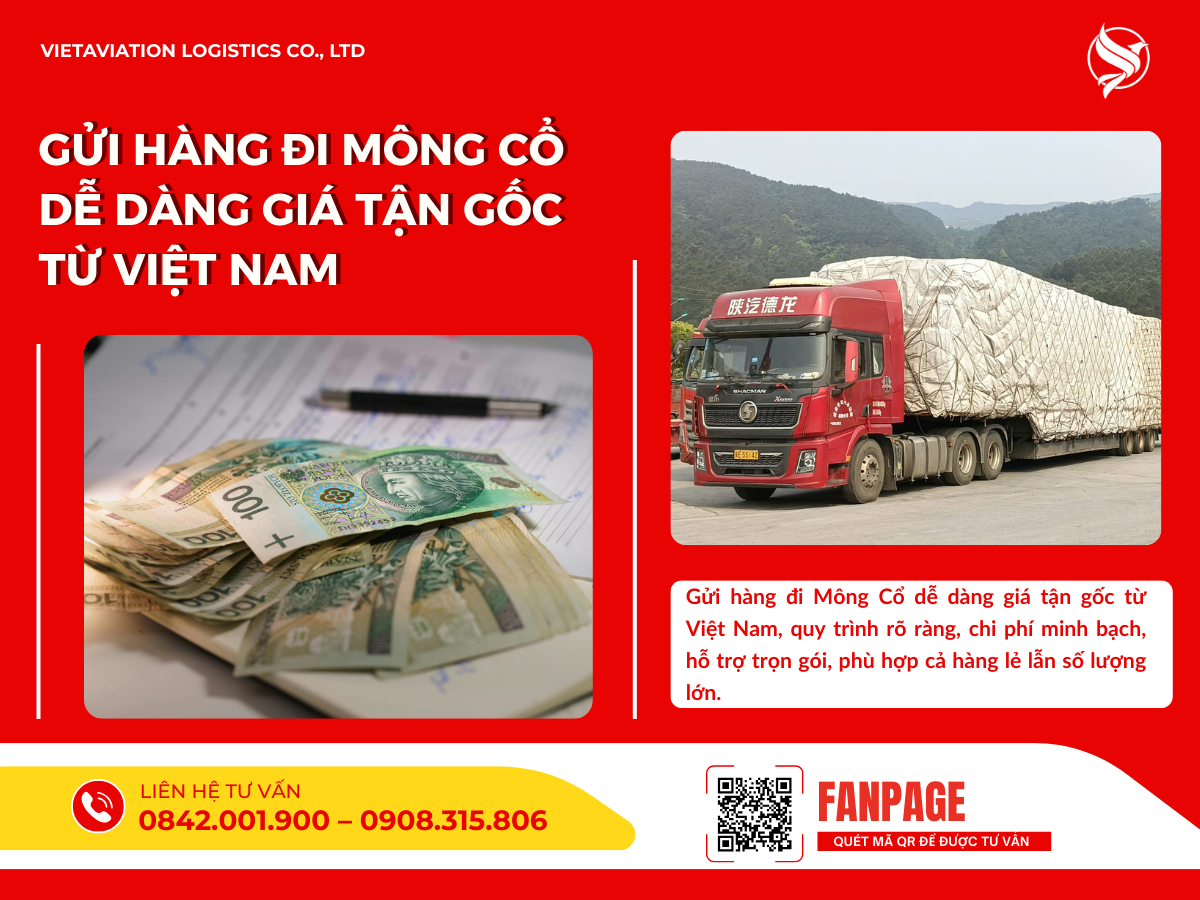 Gửi hàng đi Mông Cổ dễ dàng giá tận gốc từ Việt Nam