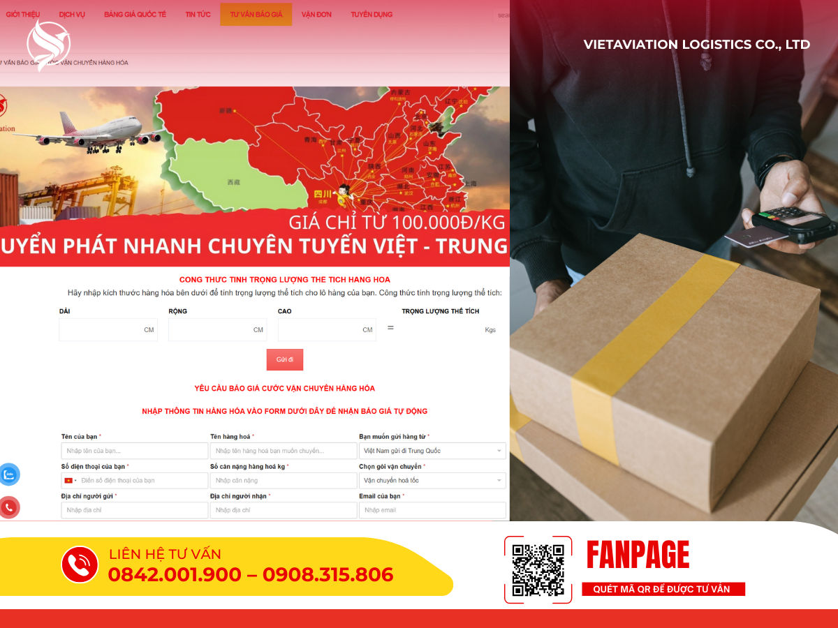 Quy trình nhận báo giá tự động nhanh chóng và chính xác dựa trên thông tin kiện hàng.