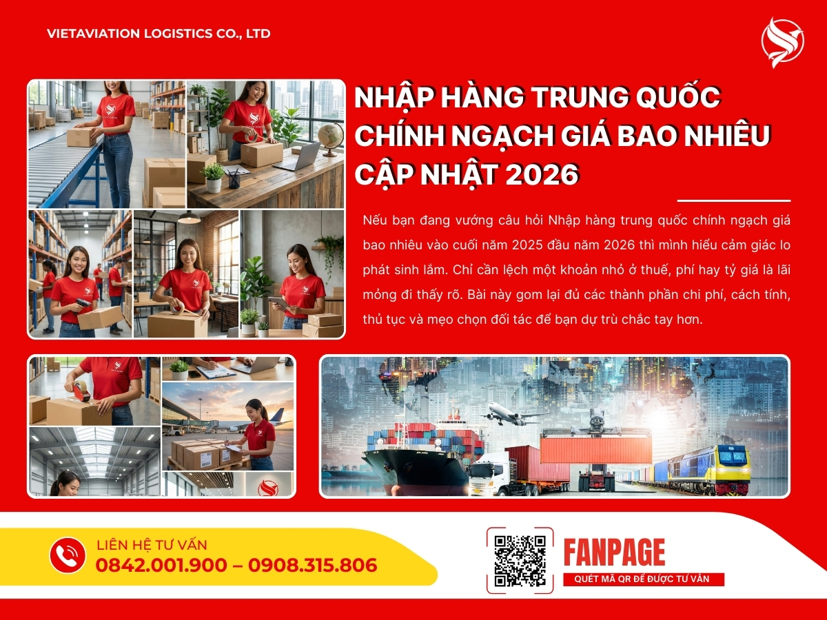 Nhập hàng Trung Quốc chính ngạch giá bao nhiêu cập nhật 2026