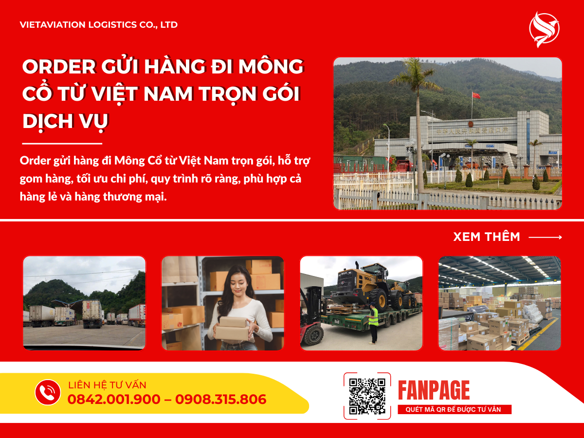 Order gửi hàng đi Mông Cổ từ Việt Nam trọn gói dịch vụ