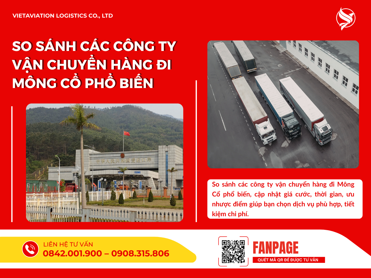 So sánh các công ty vận chuyển hàng đi Mông Cổ phổ biến