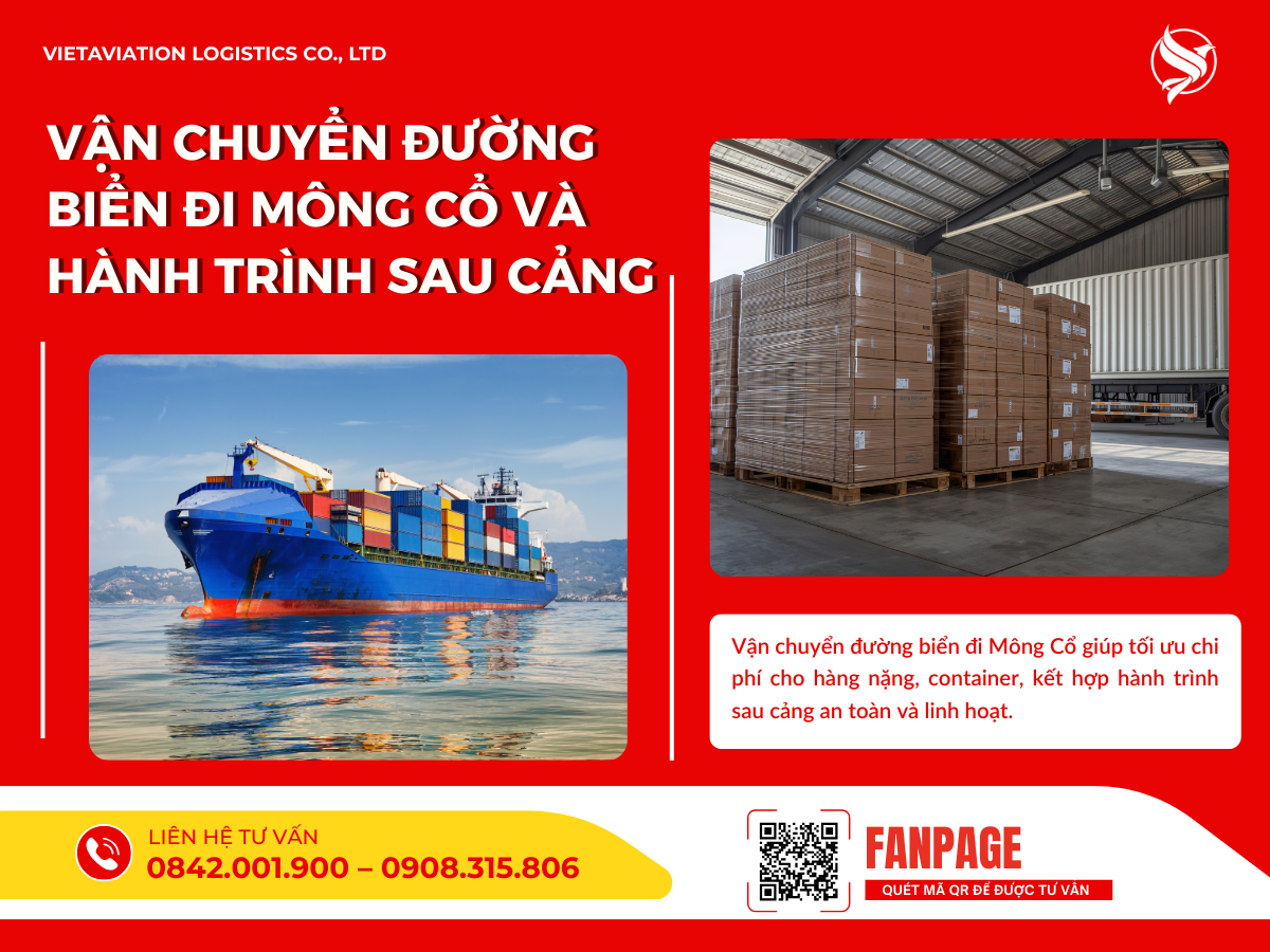 Vận chuyển đường biển đi Mông Cổ và hành trình sau cảng
