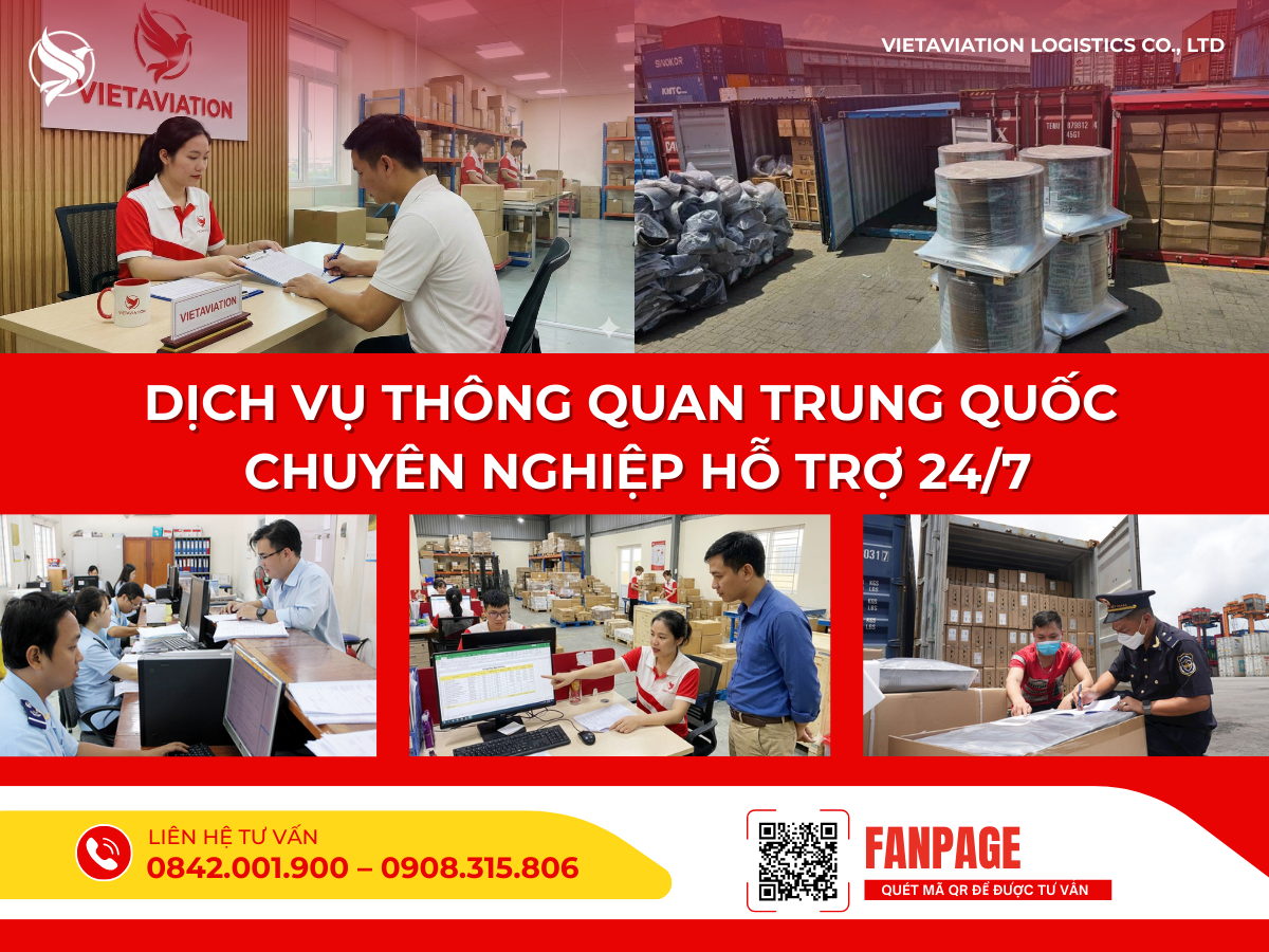 Dịch vụ thông quan Trung Quốc chuyên nghiệp hỗ trợ 24/7