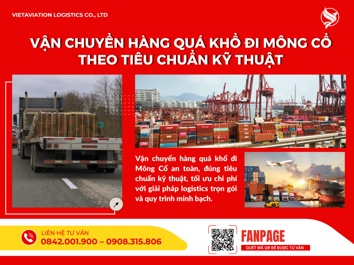 Vận chuyển hàng quá khổ đi Mông Cổ theo tiêu chuẩn kỹ thuật
