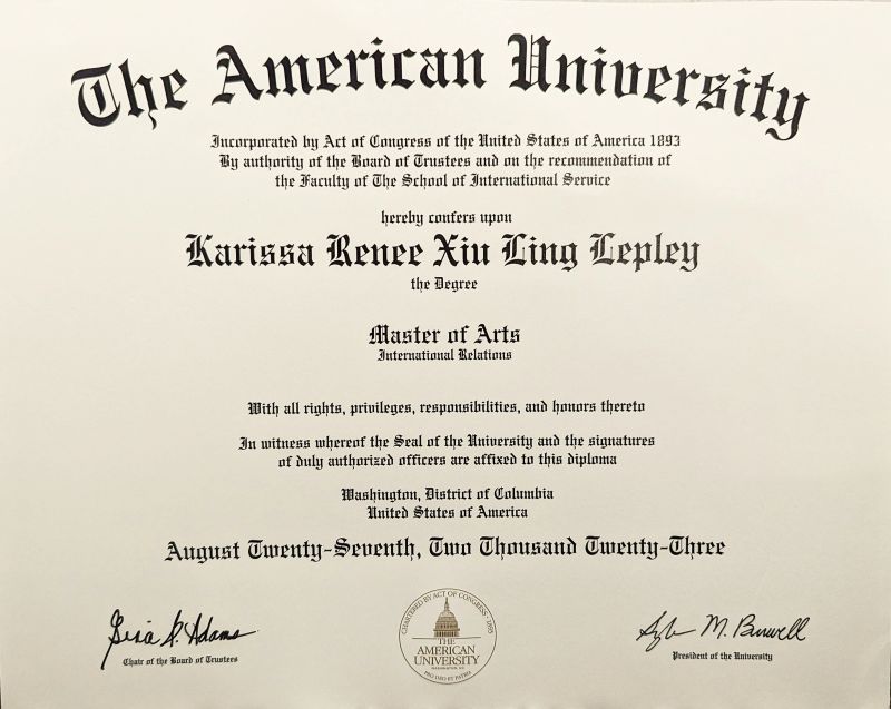 Bằng tốt nghiệp đại học American University