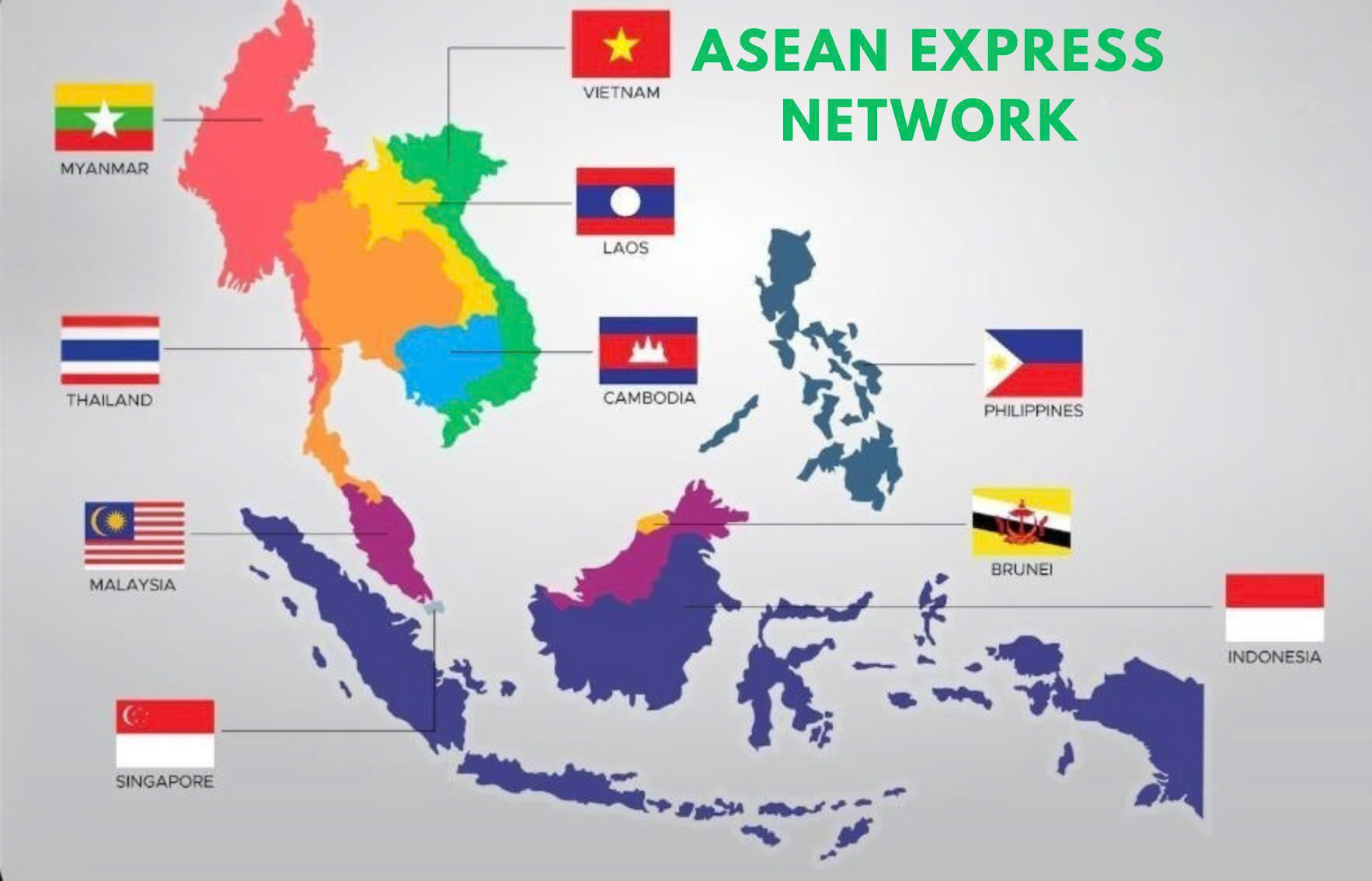 Chuyển phát nhanh đi ASEAN Singapore Malaysia Indonesia
