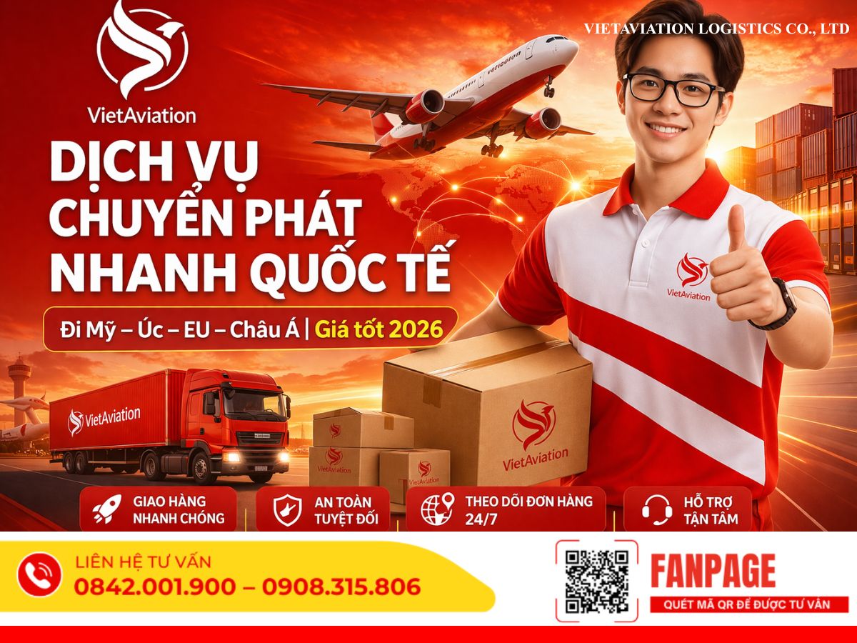 Dịch vụ chuyển phát nhanh quốc tế đi Châu Á, Mỹ, Úc, EU (Châu Âu) – Giá tốt nhất 2026