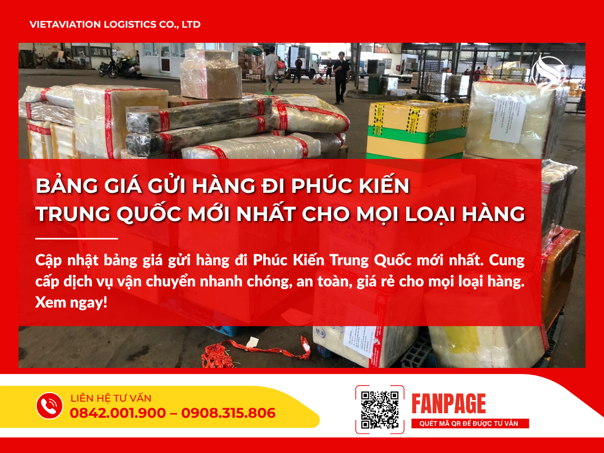 Bảng giá gửi hàng đi Phúc Kiến Trung Quốc mới nhất cho mọi loại hàng