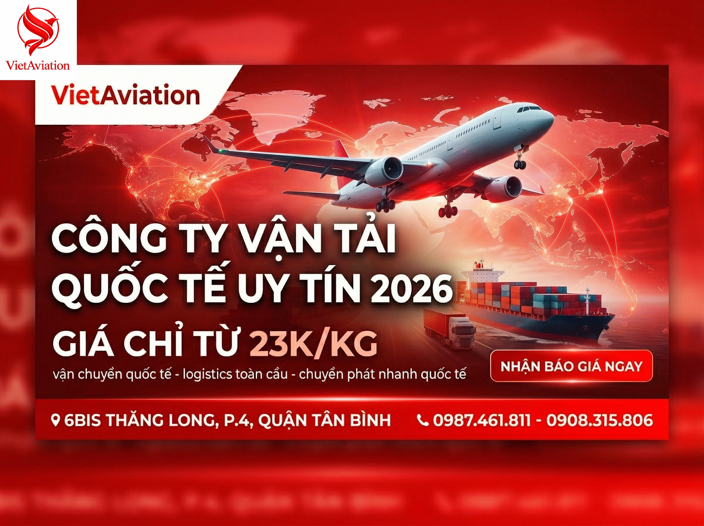 Công Ty Vận Tải Quốc Tế Uy Tín, Giá Cước 23K/Kg Năm 2026