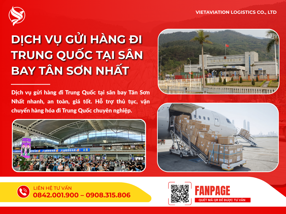 Dịch vụ gửi hàng đi Trung Quốc tại sân bay Tân Sơn Nhất