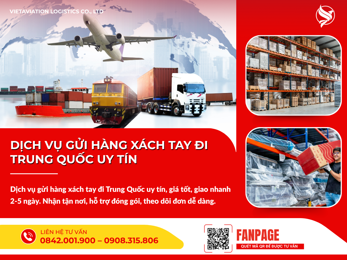 Dịch vụ gửi hàng xách tay đi Trung Quốc uy tín