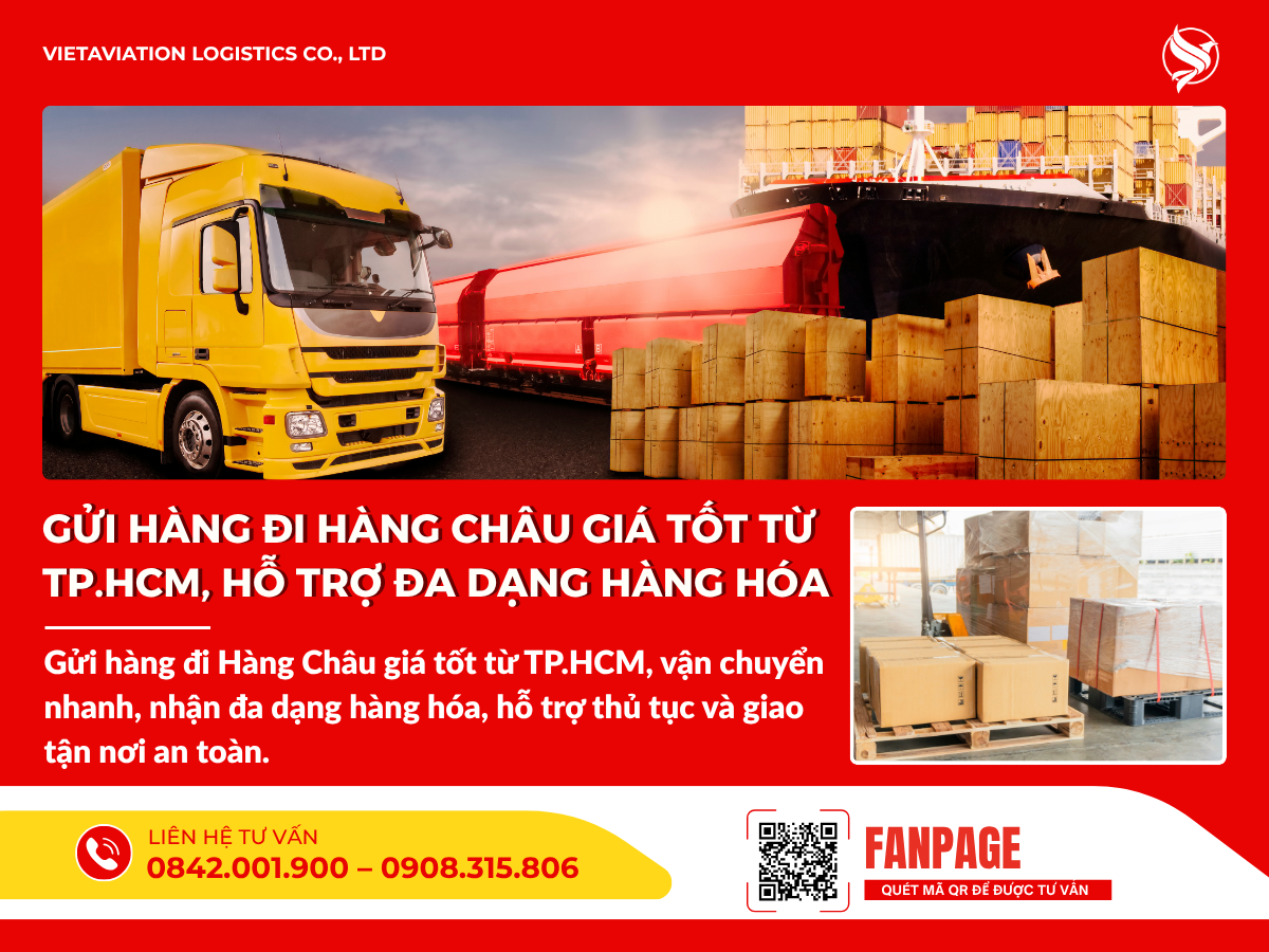 Gửi hàng đi Hàng Châu giá tốt từ TP.HCM, hỗ trợ đa dạng hàng hóa