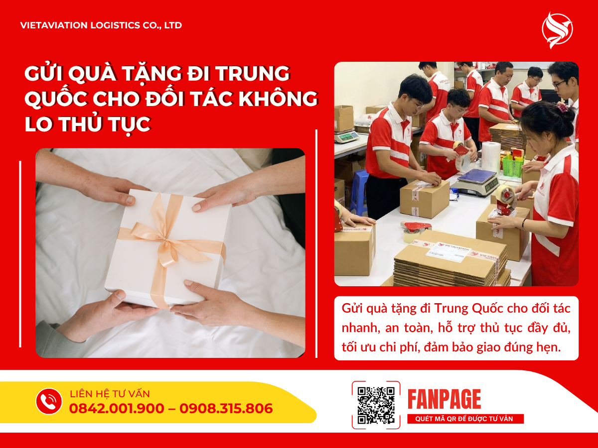 Gửi quà tặng đi Trung Quốc cho đối tác không lo thủ tục
