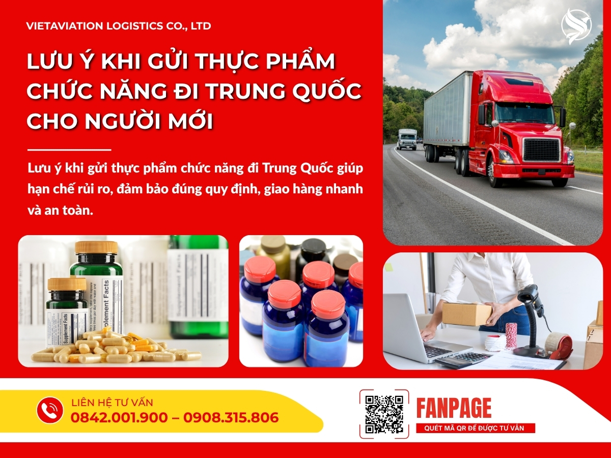 Lưu ý khi gửi thực phẩm chức năng đi Trung Quốc cho người mới