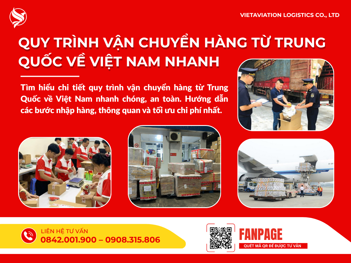 Quy trình vận chuyển hàng từ Trung Quốc về Việt Nam nhanh