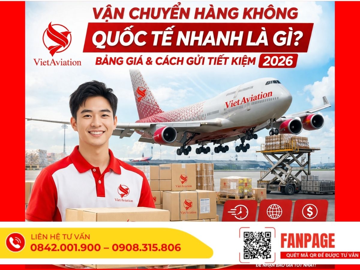 Vận Chuyển Hàng Không Quốc Tế Nhanh Là Gì? Bảng Giá & Cách Gửi Tiết Kiệm 2026