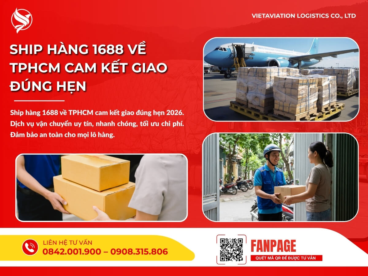 Ship hàng 1688 về TPHCM cam kết giao đúng hẹn