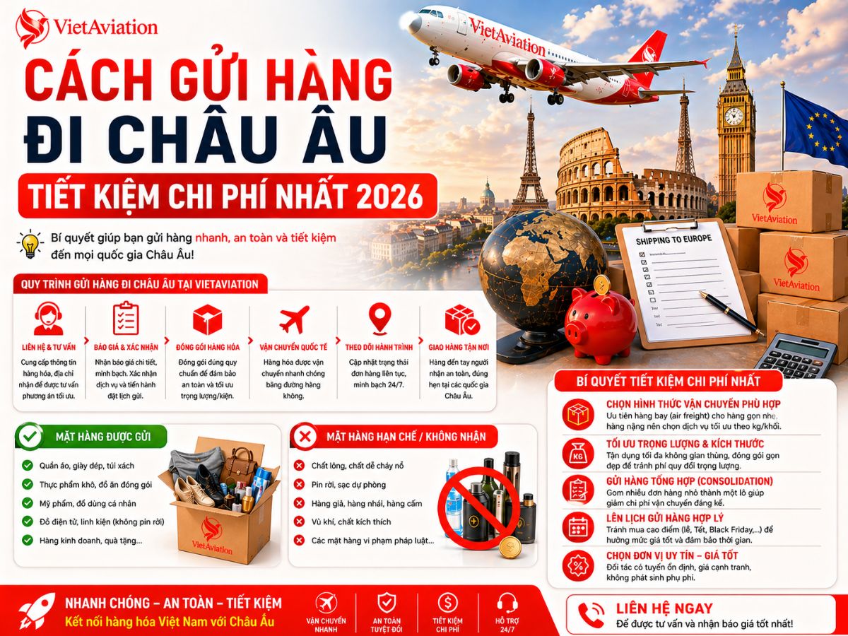 Cách Gửi Hàng Đi Châu Âu Tiết Kiệm Chi Phí Nhất 2026