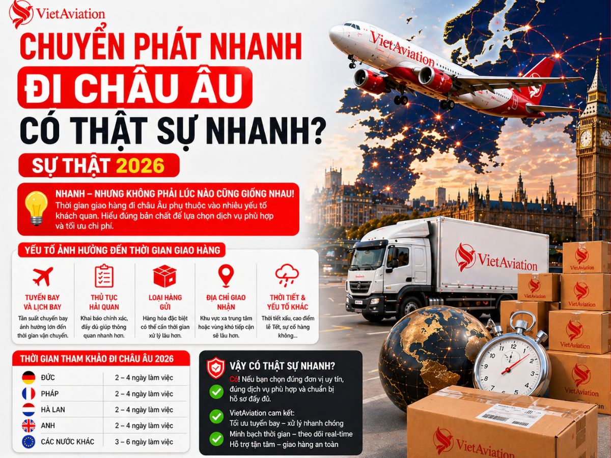 Chuyển Phát Nhanh Đi Châu Âu Có Thật Sự Nhanh? Sự Thật 2026