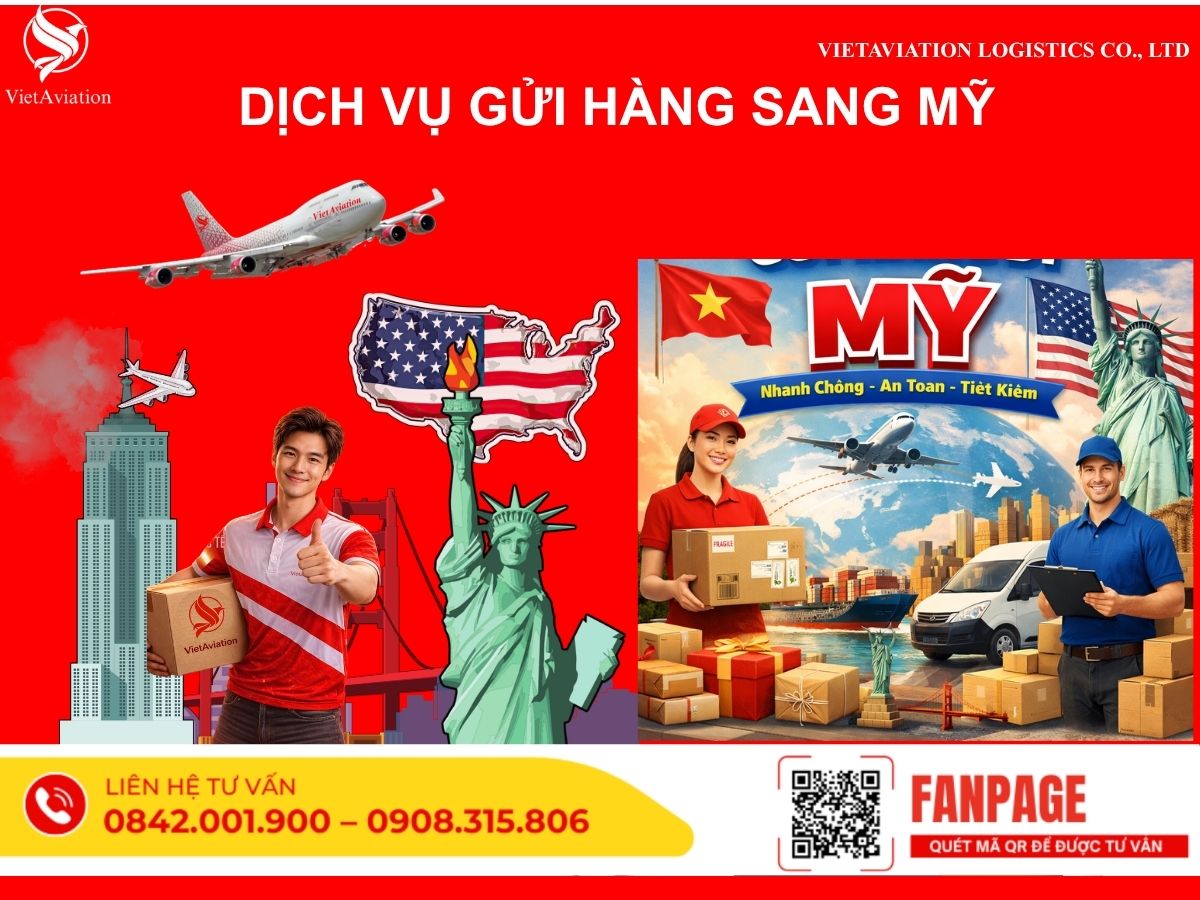 Dịch Vụ Gửi Hàng Sang Mỹ Rẻ, Nhanh 3–7 Ngày, Uy Tín 2026