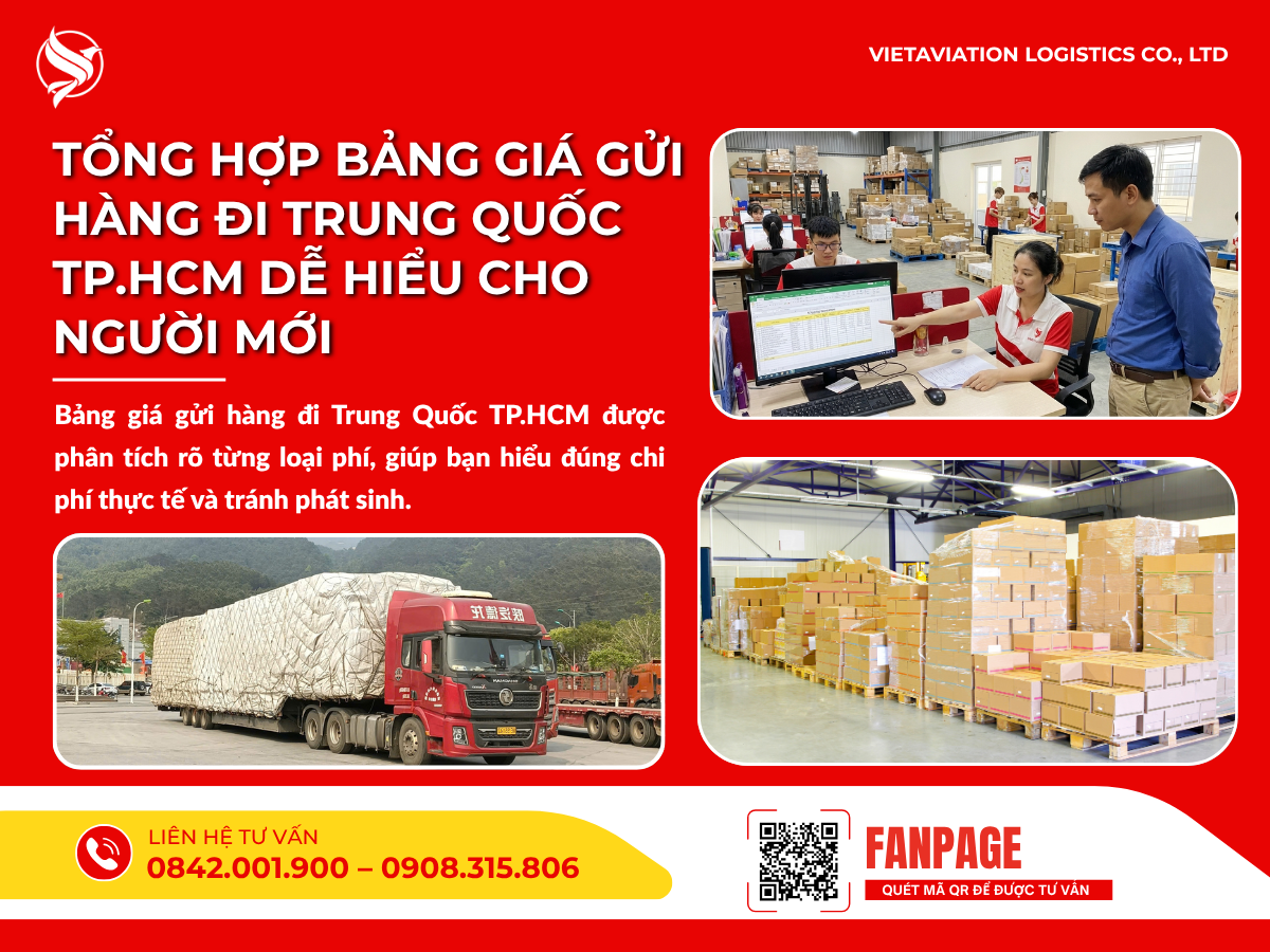 Tổng hợp bảng giá gửi hàng đi Trung Quốc TP.HCM dễ hiểu cho người mới