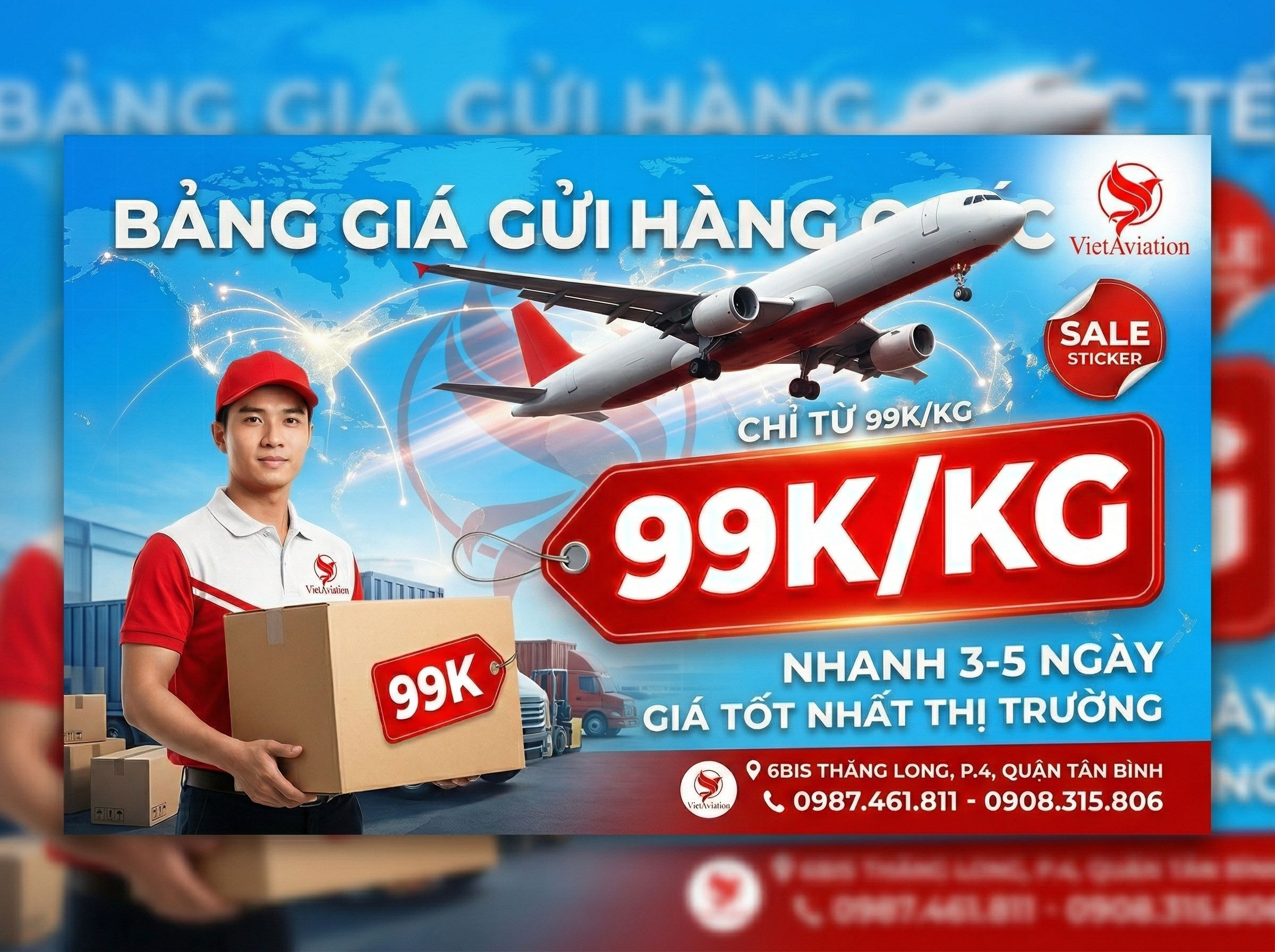 Bảng Giá Gửi Hàng Quốc Tế: Chỉ Từ 99K, Giao Nhanh 3–7 Ngày