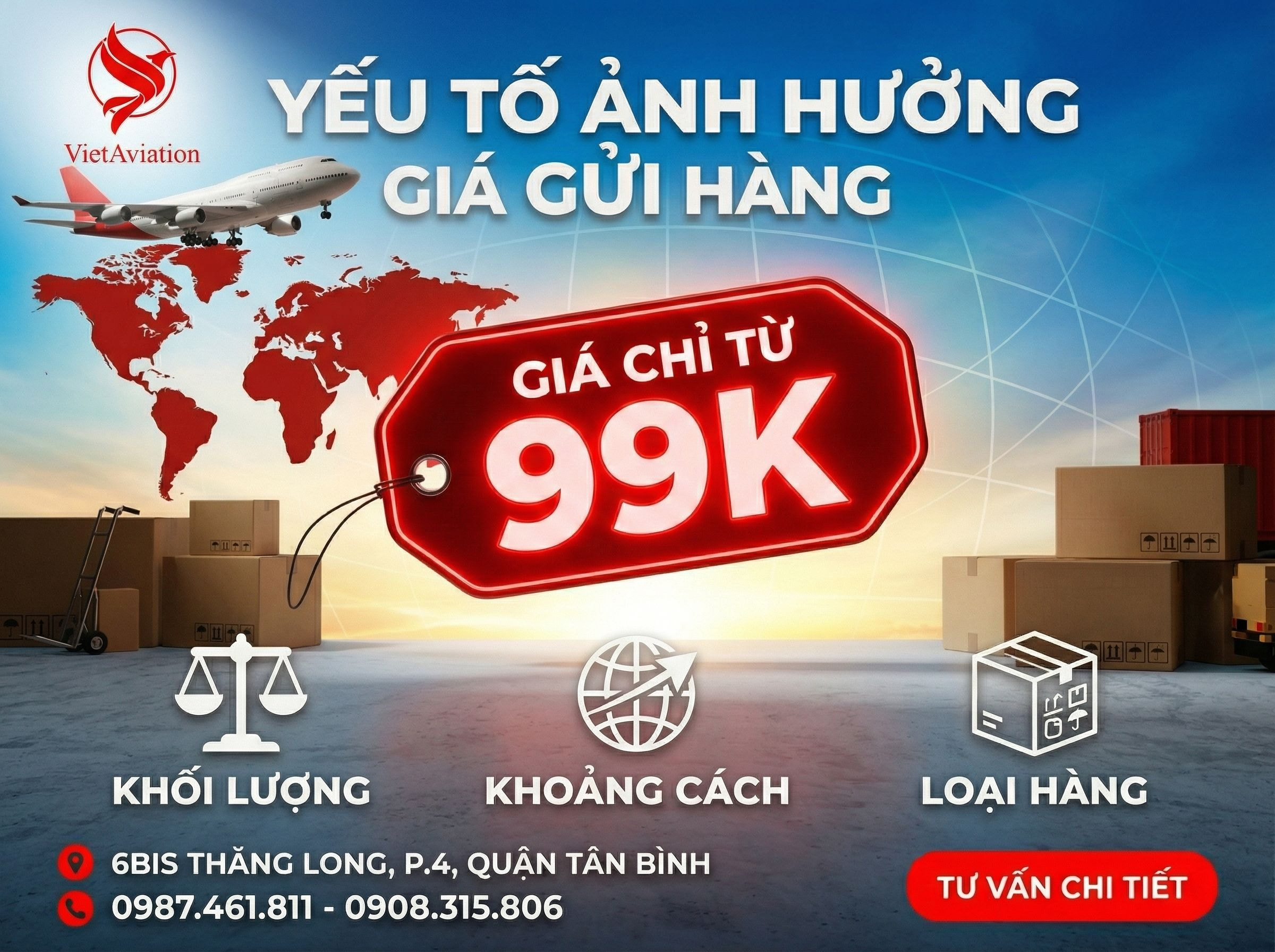 Các yếu tố ảnh hưởng đến bảng giá gửi hàng quốc tế