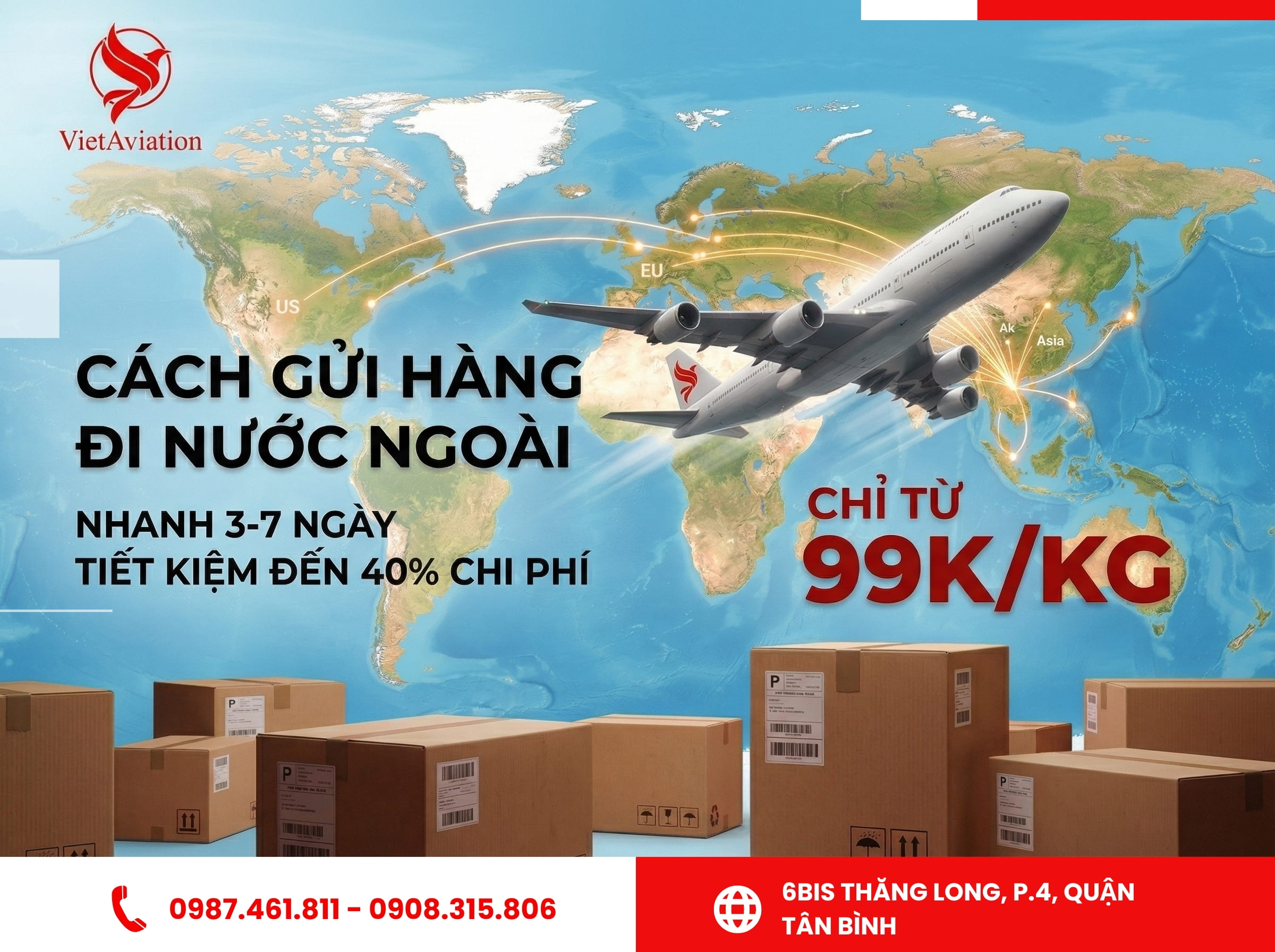 Cách Gửi Hàng Đi Nước Ngoài Nhanh 2-5 Ngày, Giảm 40% Phí