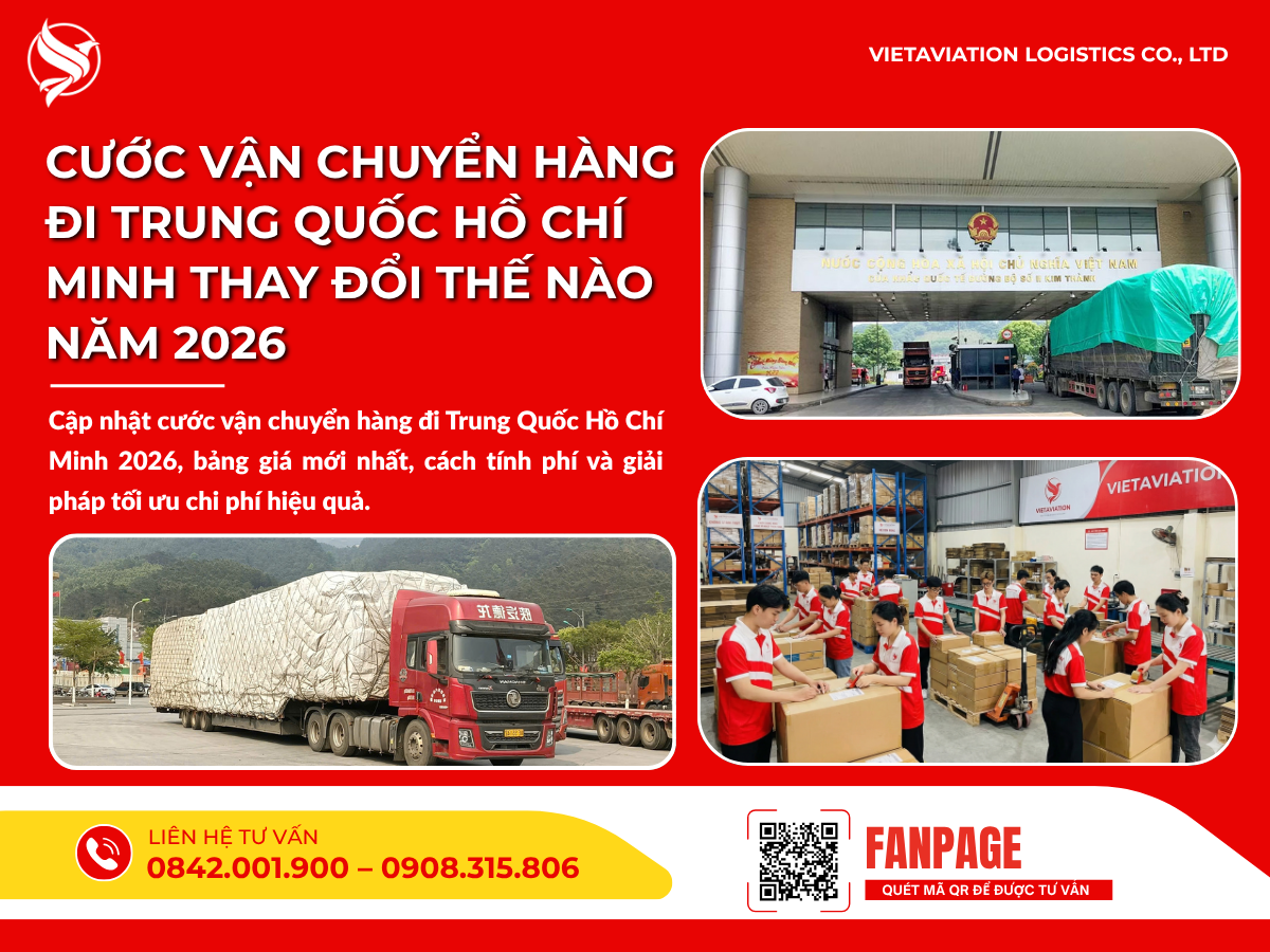 Cước vận chuyển hàng đi Trung Quốc Hồ Chí Minh thay đổi thế nào năm 2026