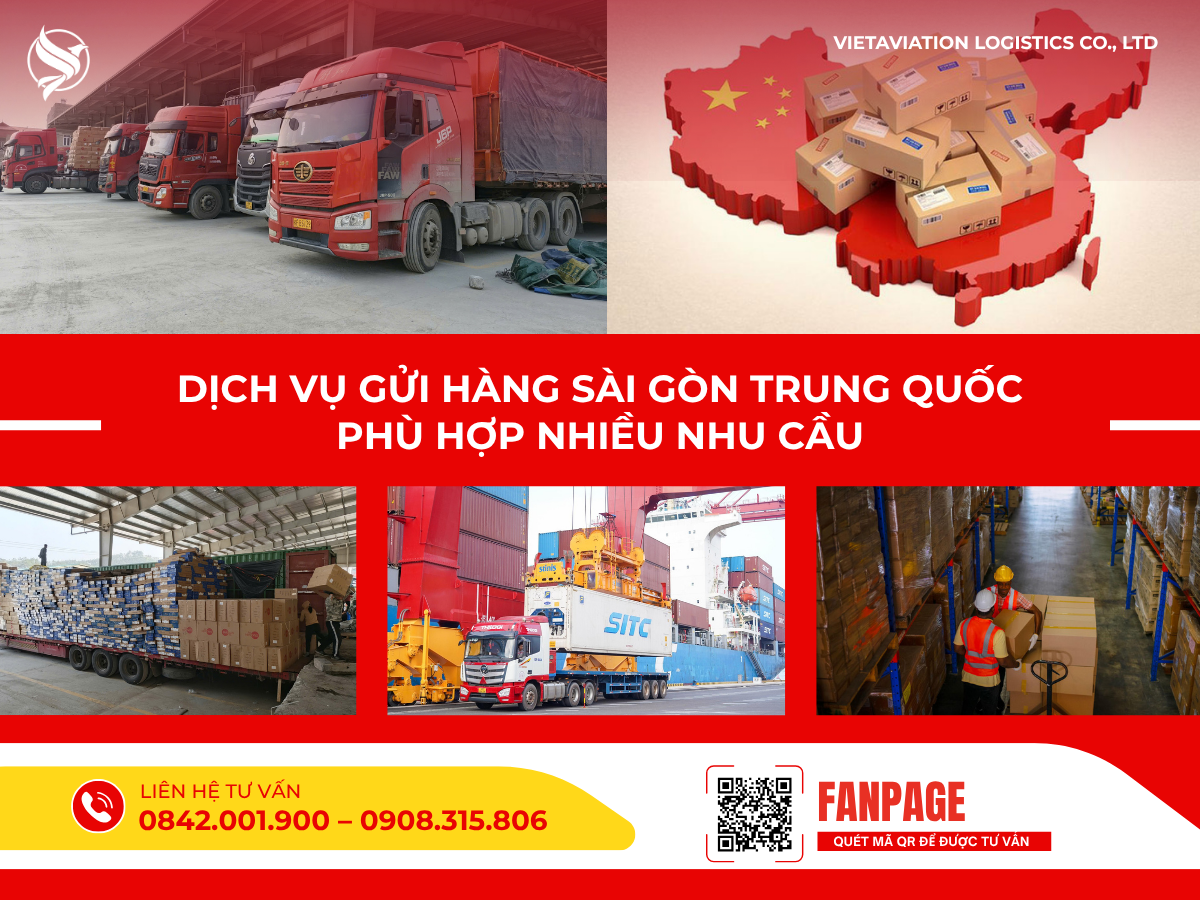 Dịch vụ gửi hàng Sài Gòn Trung Quốc phù hợp nhiều nhu cầu