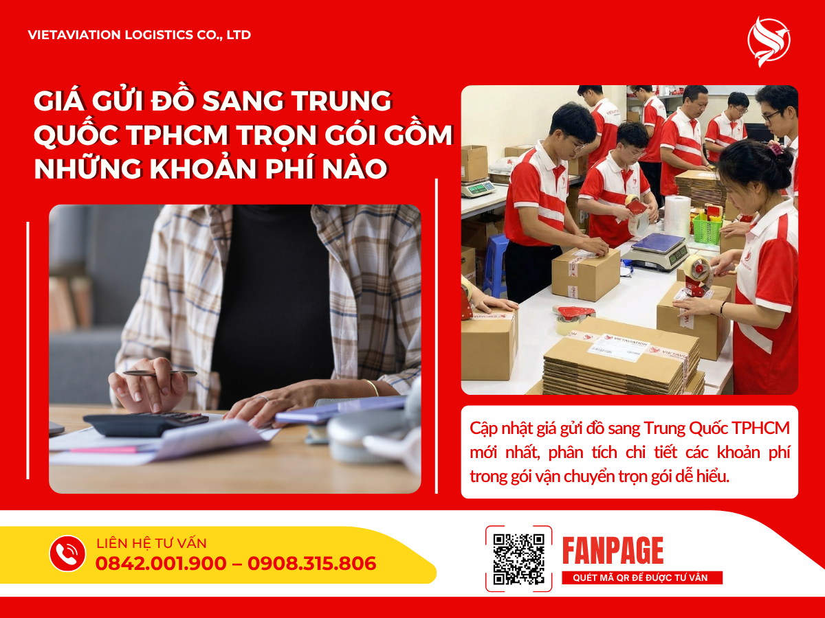 Giá gửi đồ sang Trung Quốc TPHCM trọn gói gồm những khoản phí nào