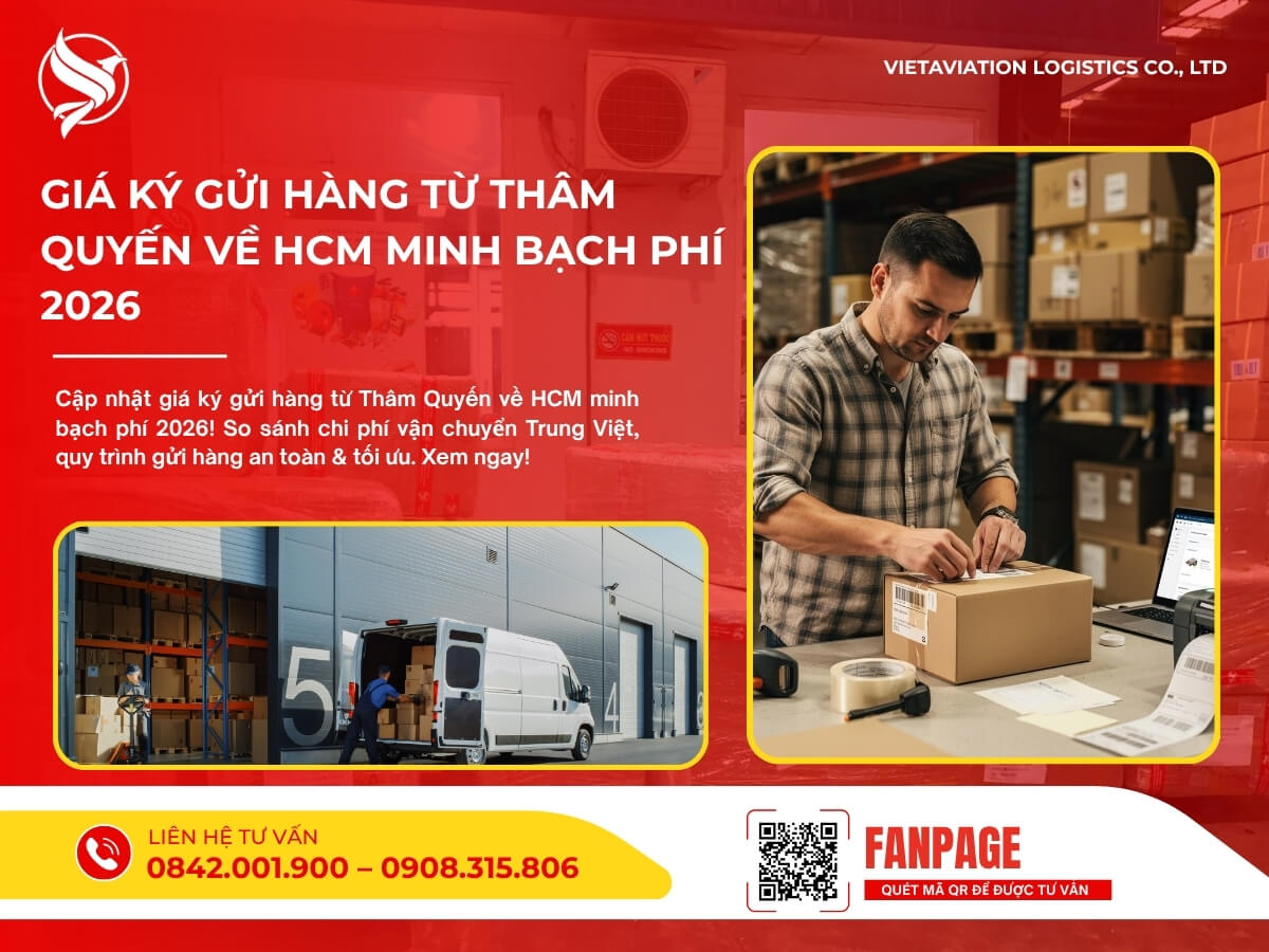 Giá ký gửi hàng từ Thâm Quyến về HCM Minh bạch phí 2026