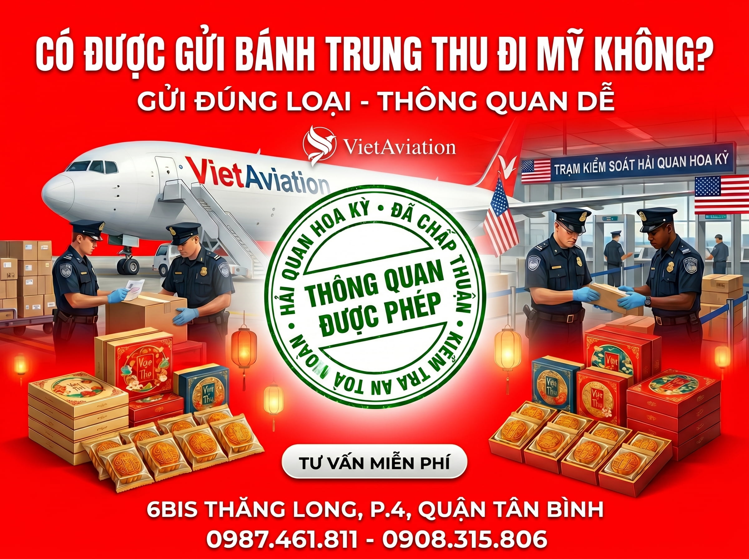 Có được vận chuyển bánh Trung Thu qua Mỹ không? 