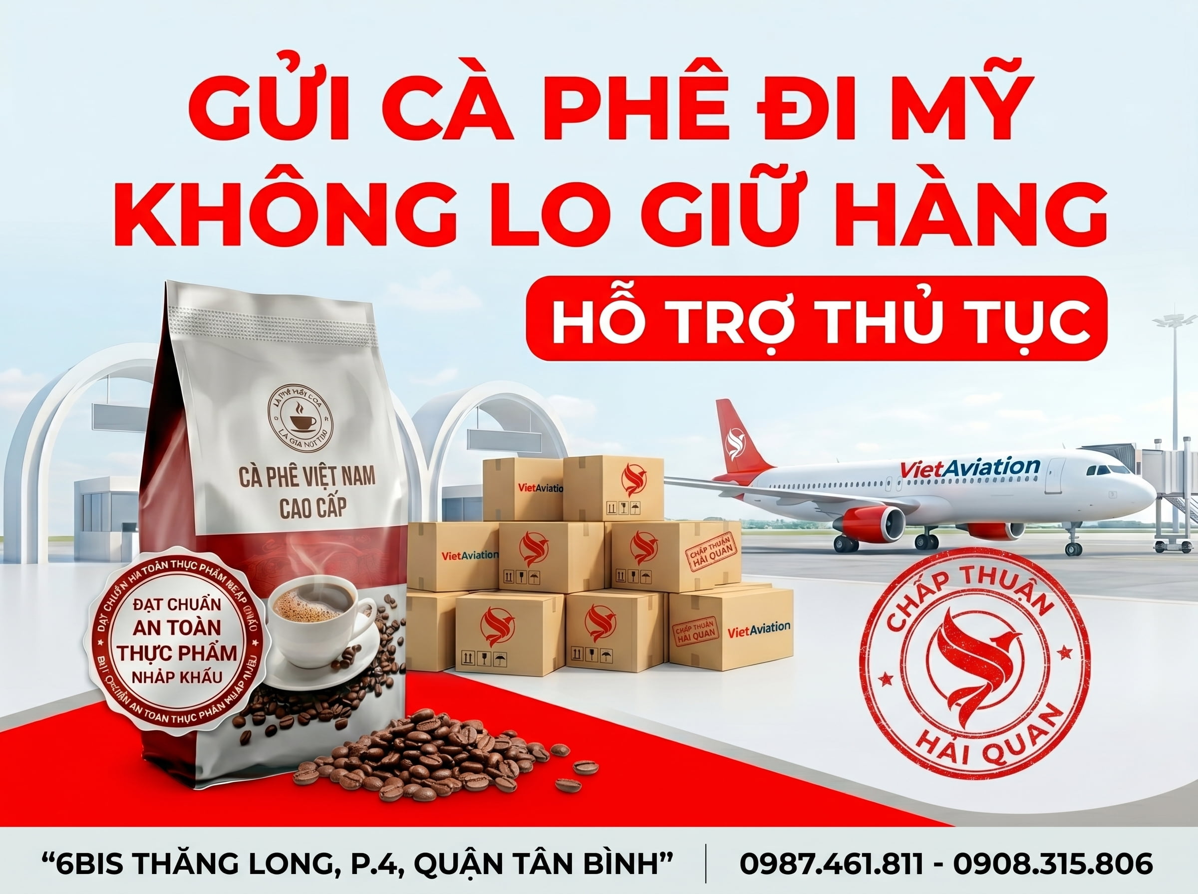 Các gửi cà phê qua Mỹ không lo bị giữ