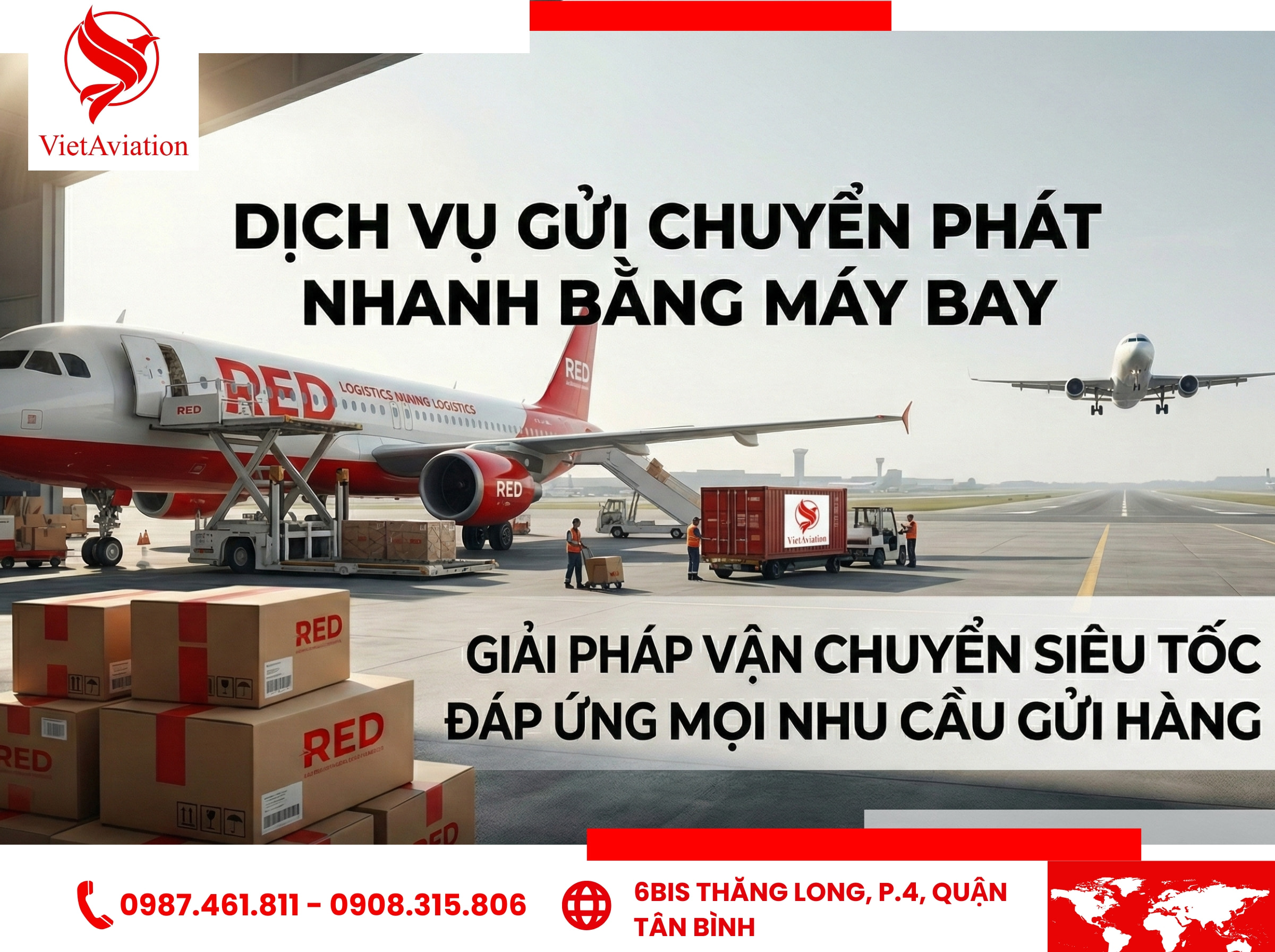 Dịch vụ vận chuyển hàng không giá tốt VietAviation