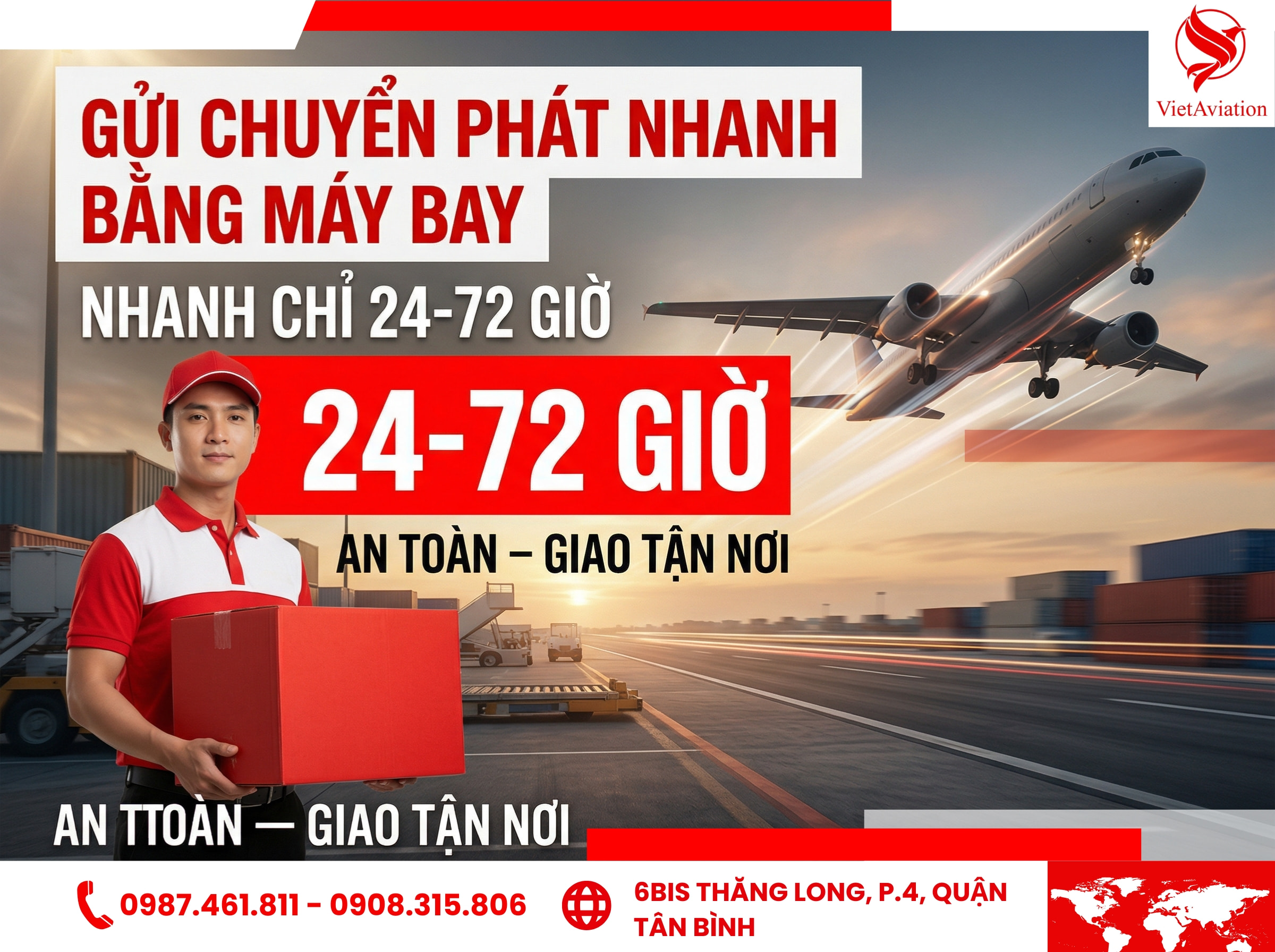 Gửi Chuyển Phát Nhanh Bằng Máy Bay: Giao 24h, Giá Từ 110K