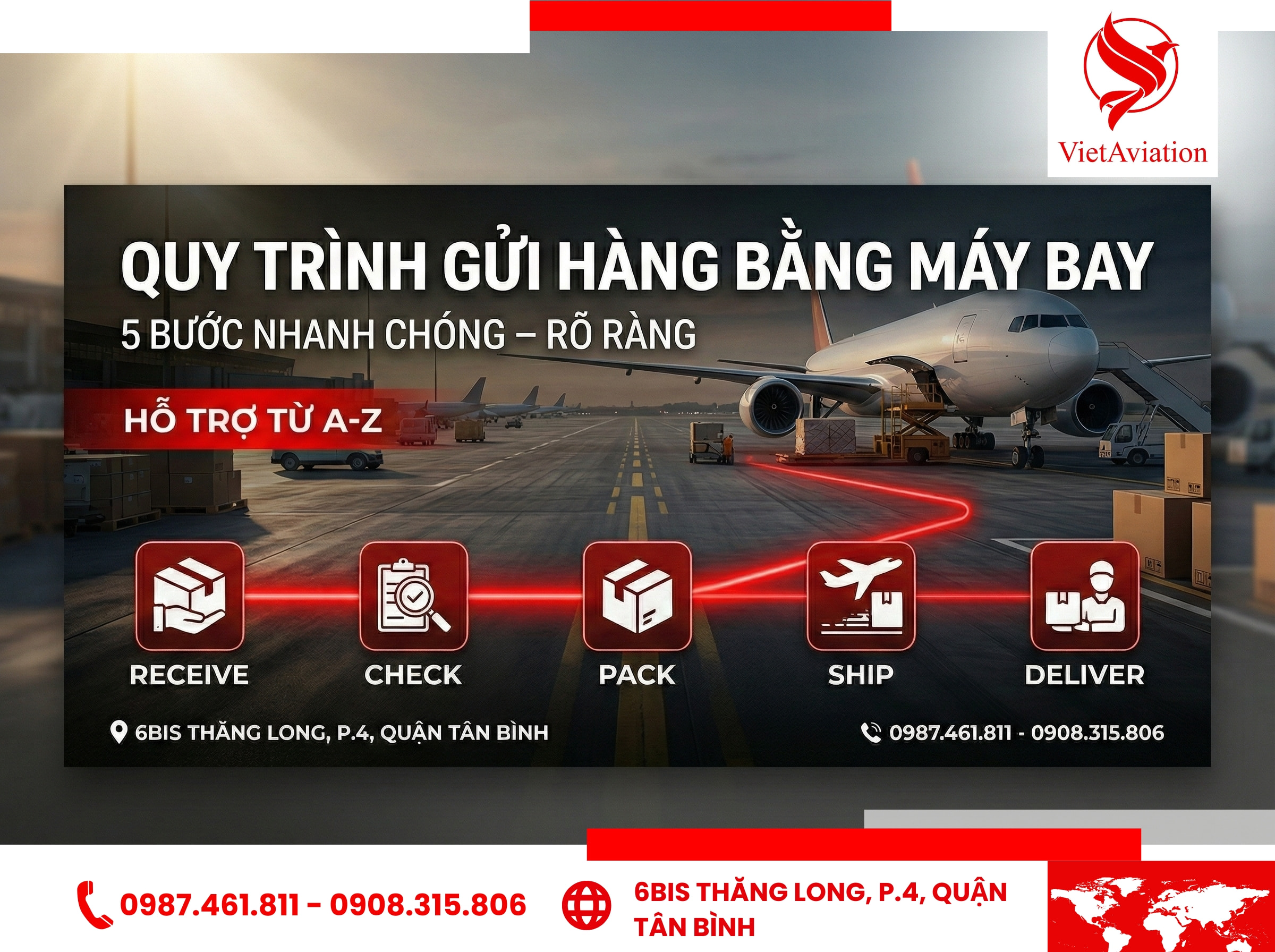 Quy trình gửi hàng đường máy bay mới nhất hiện nay