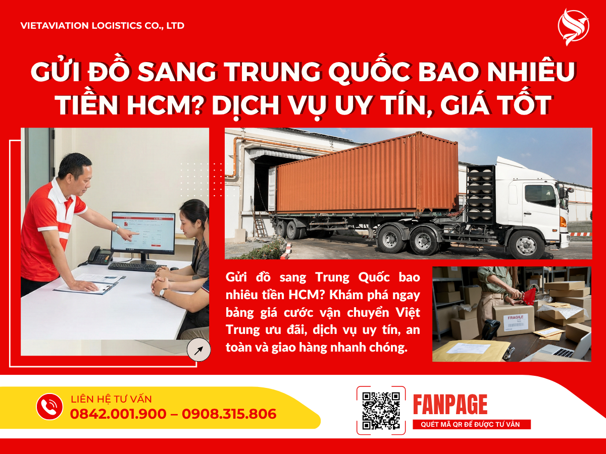 Gửi đồ sang Trung Quốc bao nhiêu tiền HCM? Dịch vụ uy tín, giá tốt