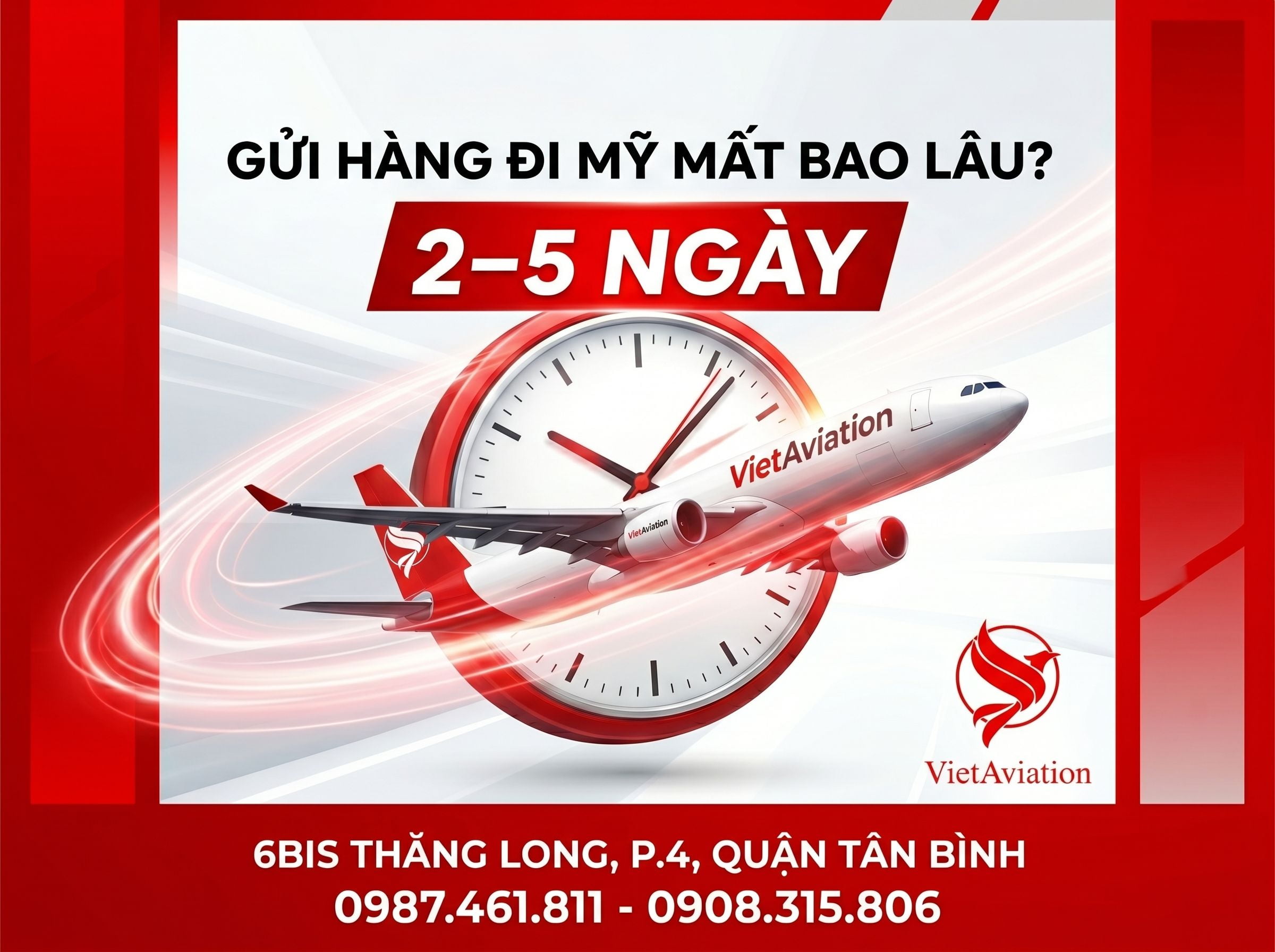 Thời gian dịch vụ gửi hàng đi Mỹ uy tín