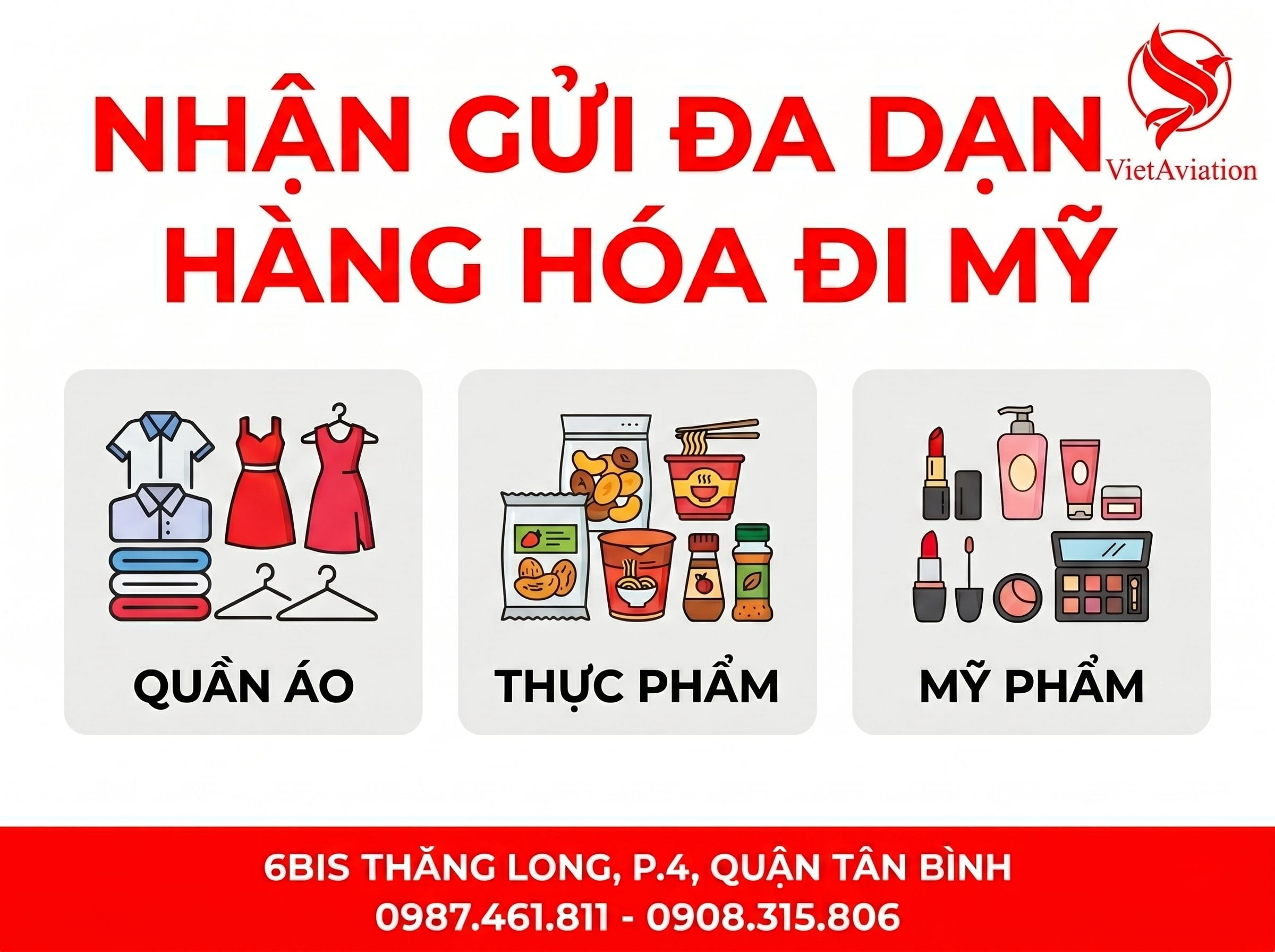 Các loại hàng được phép gửi đi Mỹ
