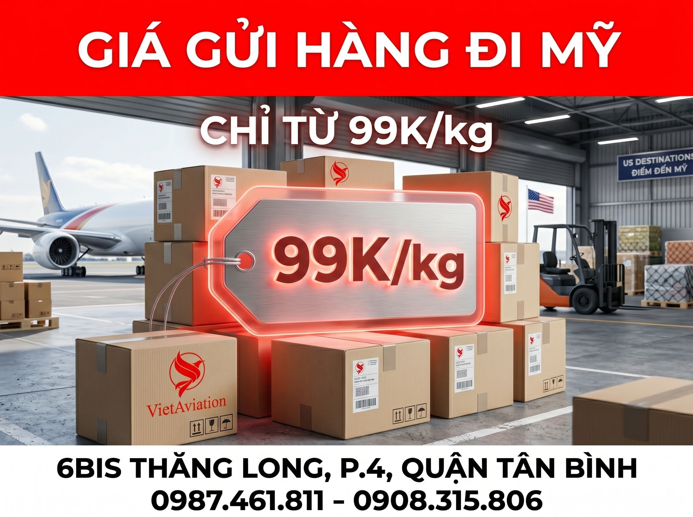 Bảng giá vận chuyển hàng đi Mỹ mới nhất hiện nay