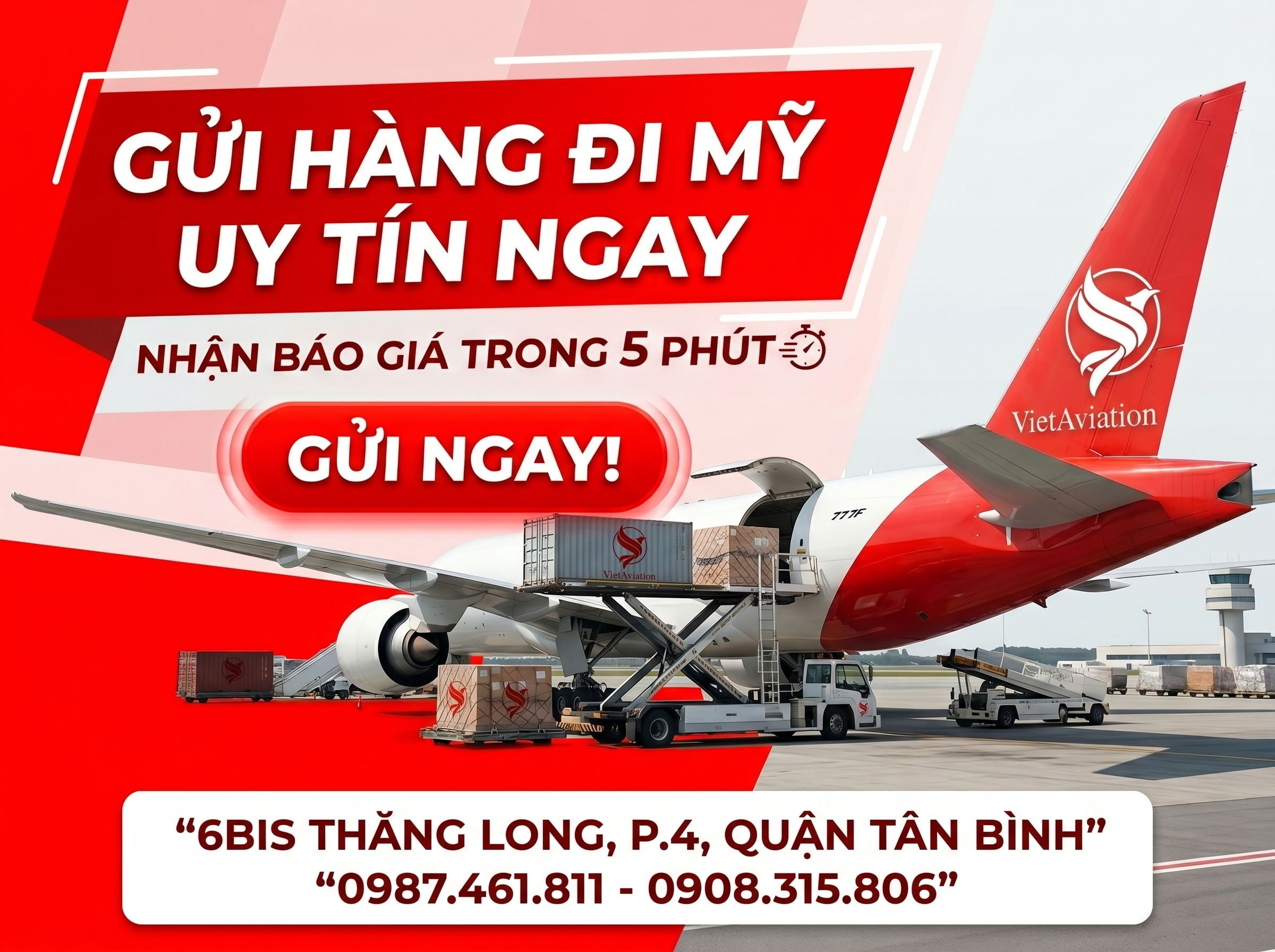 Nhận báo giá dịch vụ gửi hàng đi Mỹ nhanh trong 5 phút