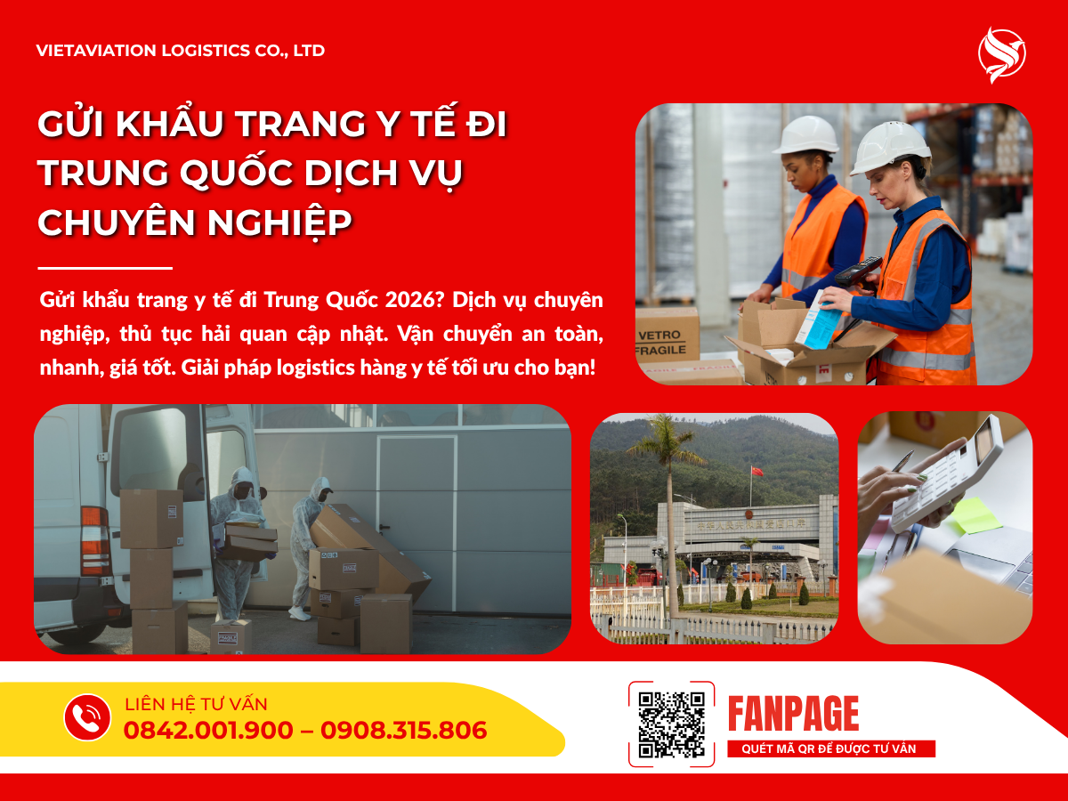 Gửi khẩu trang y tế đi Trung Quốc dịch vụ chuyên nghiệp