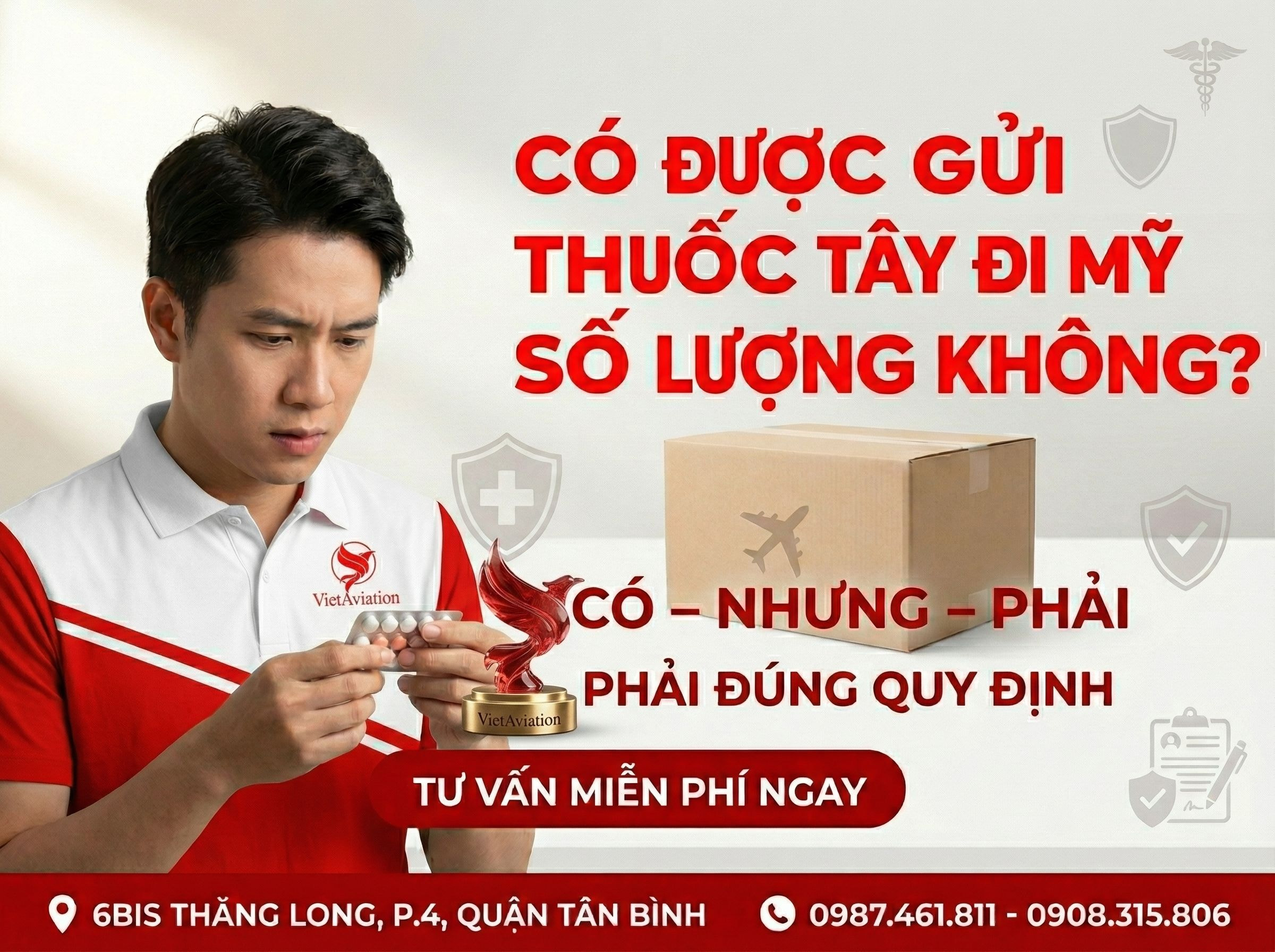 Giải đáp thắc mắc về vận chuyển thuốc tây đi Mỹ