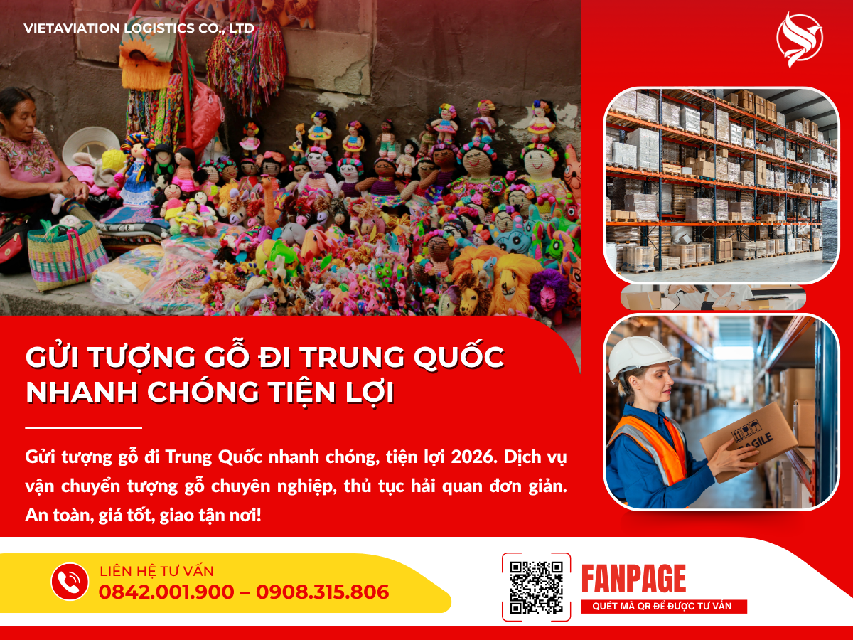 Gửi tượng gỗ đi Trung Quốc nhanh chóng tiện lợi