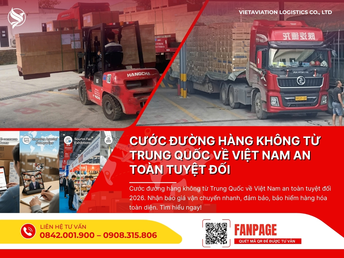 Cước đường hàng không từ Trung Quốc về Việt Nam an toàn tuyệt đối