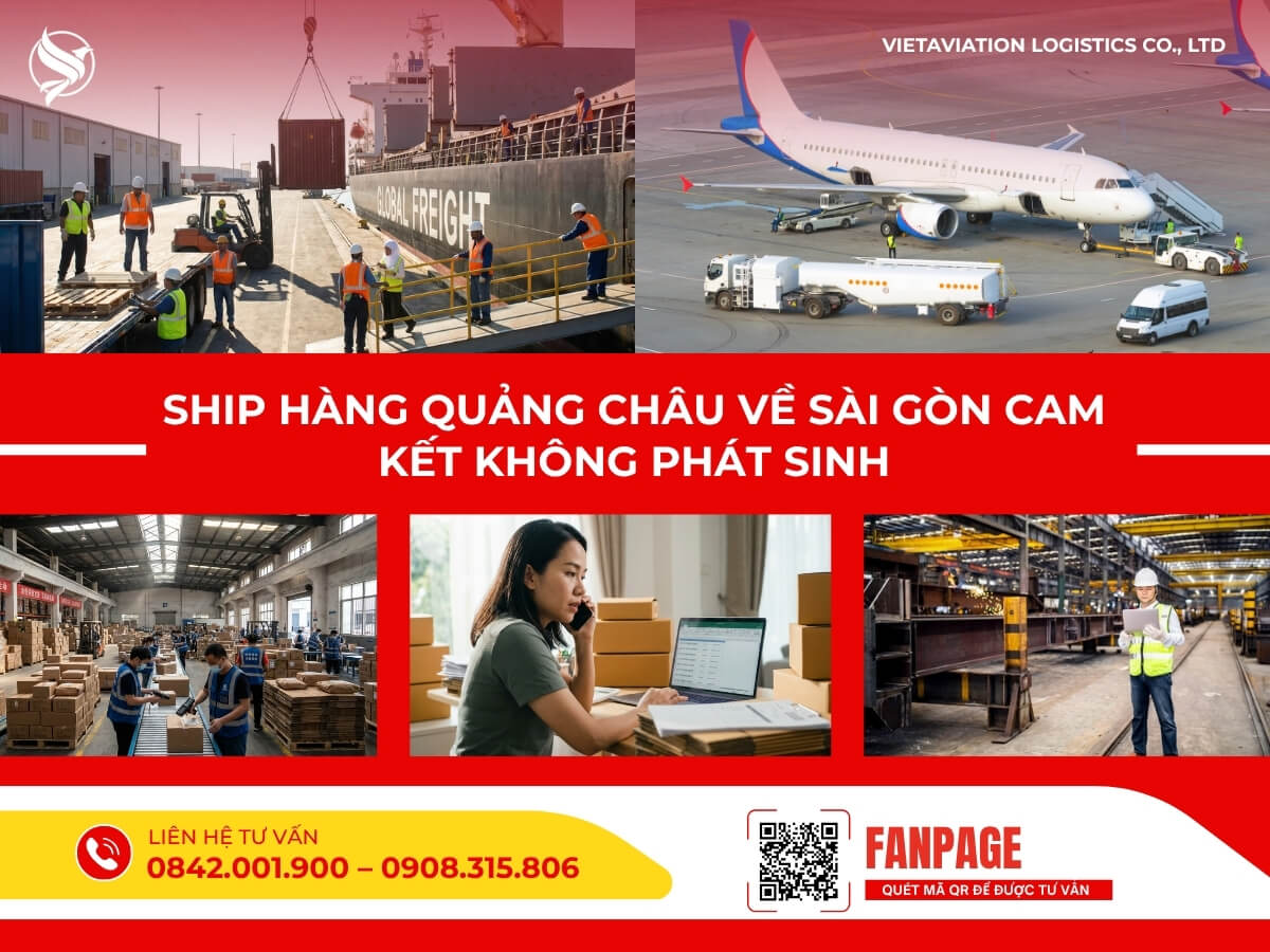 Ship hàng Quảng Châu về Sài Gòn cam kết không phát sinh