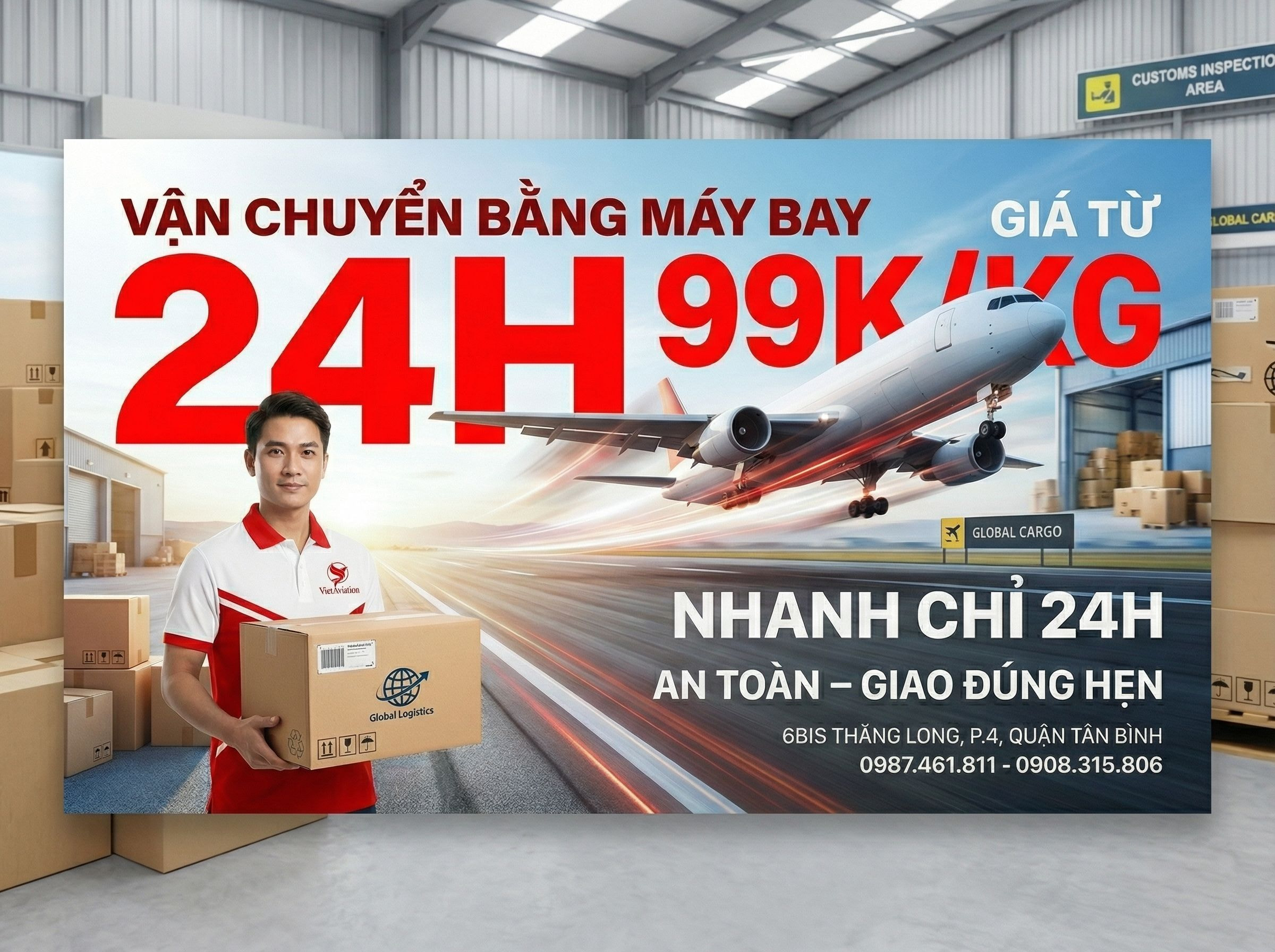 Vận Chuyển Bằng Máy Bay: Giá Từ 99K/Kg, Giao Nhanh 24h